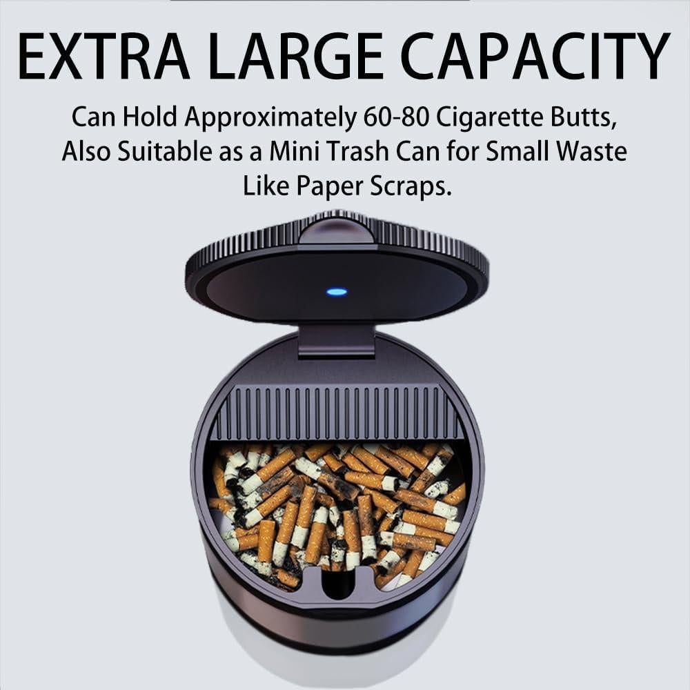 Cenicero Tmengdao YHG02-2 Acero Inoxidable con Luz LED