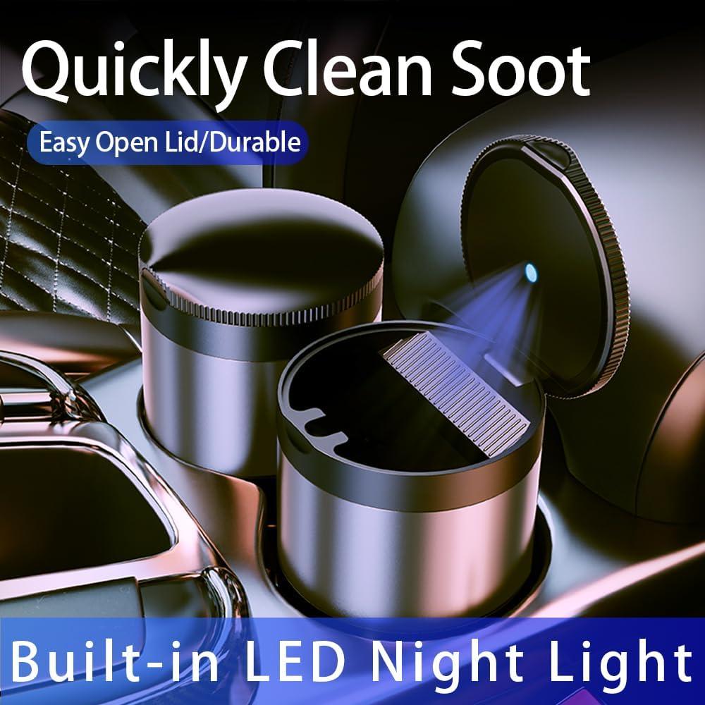 Cenicero Tmengdao YHG02-2 Acero Inoxidable con Luz LED