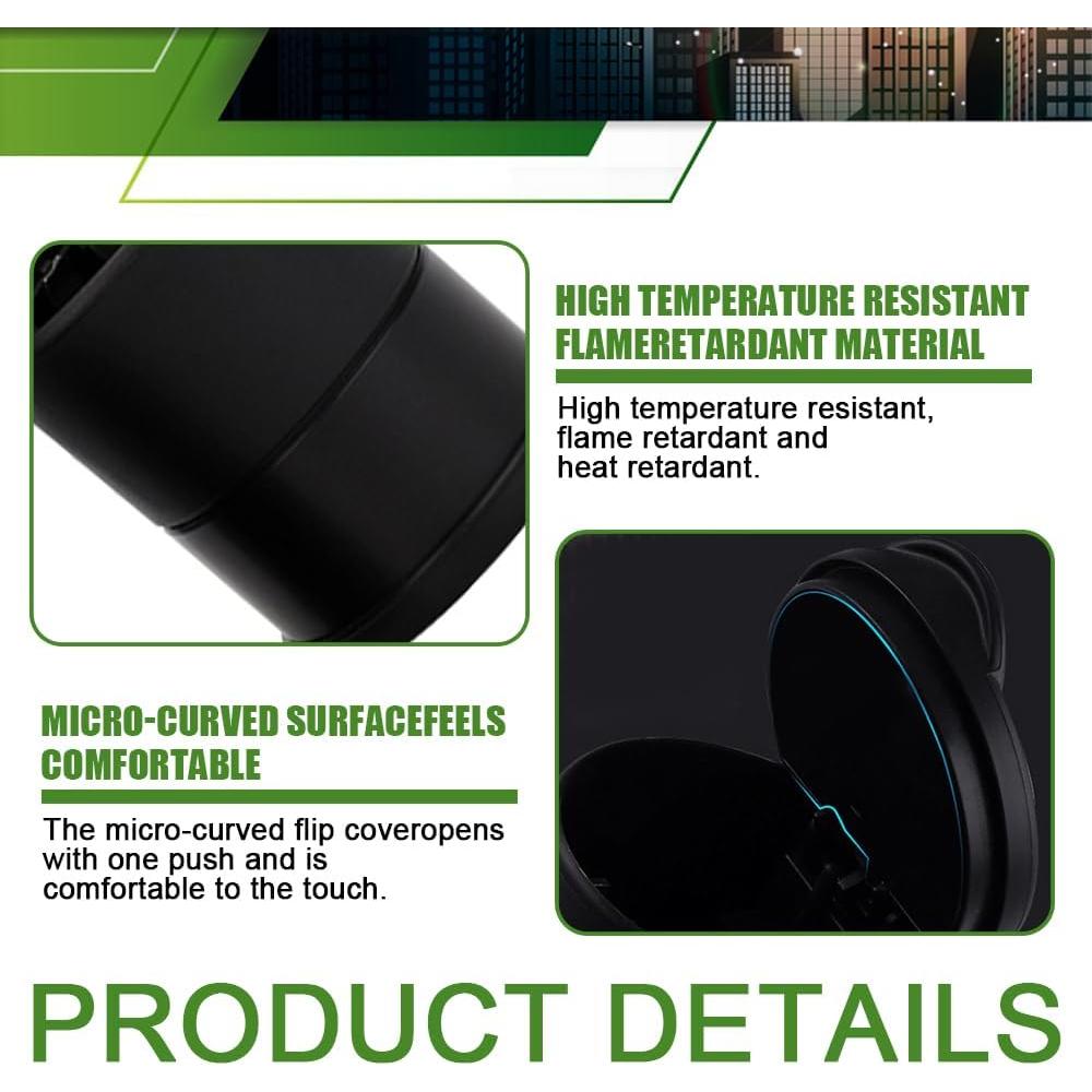 Cenicero de coche PACLVIO con tapa a prueba de olores