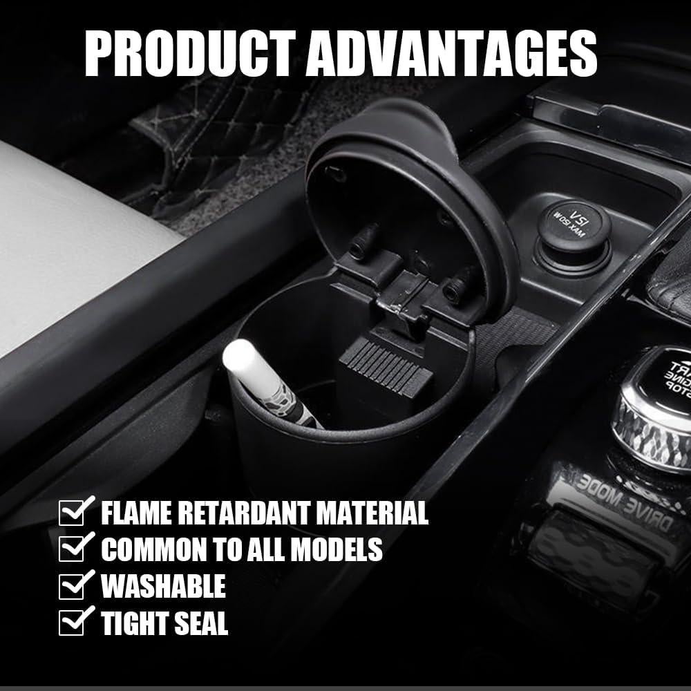 Cenicero de coche PACLVIO con tapa a prueba de olores