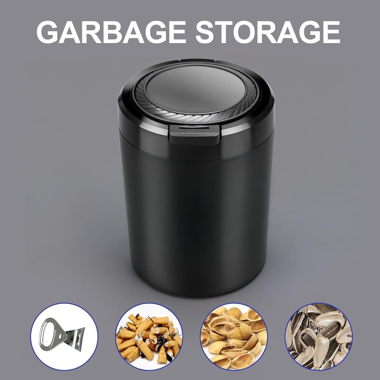 Cenicero de coche XIHUII con tapa y luz LED desmontable