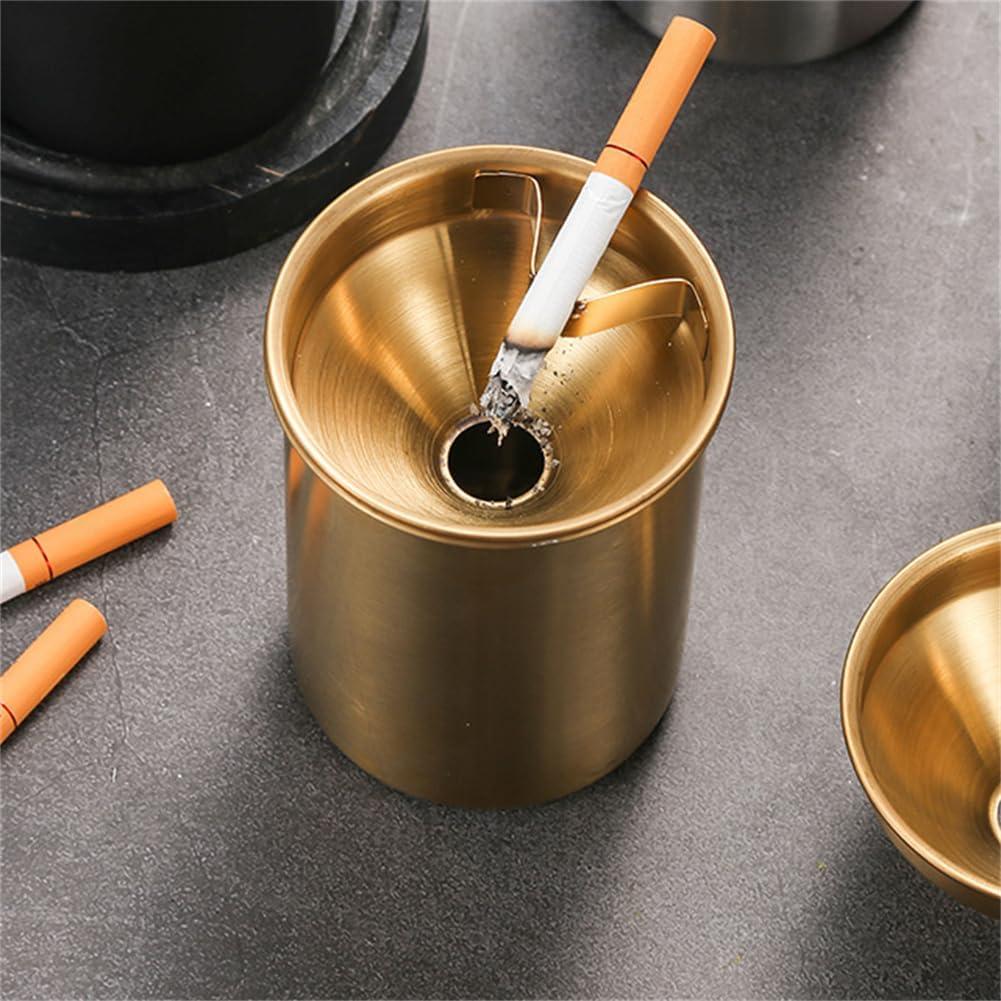 Cenicero Portátil WELANGBN Acero Inoxidable Dorado 9.6x7.7 cm