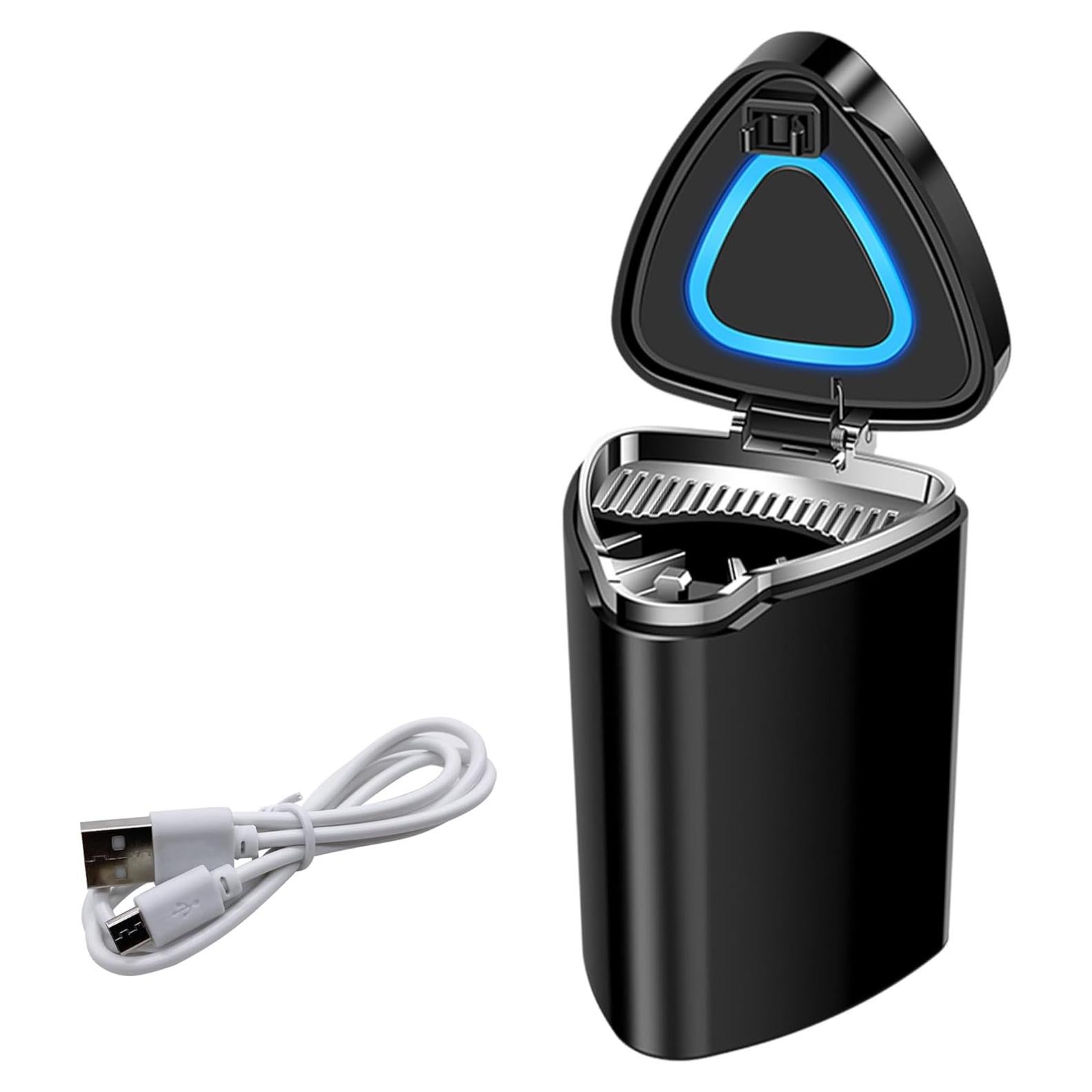 Cenicero de coche recargable WaiNynyda con luz LED