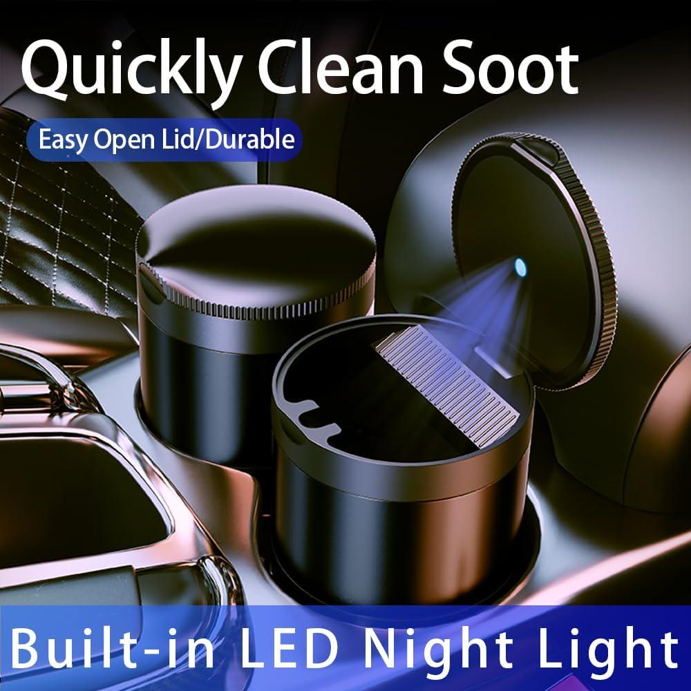 Cenicero con Tapa Tmengdao YHG02-1 Acero Inoxidable Negro