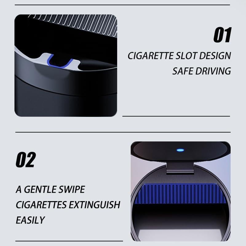 Cenicero con Tapa Tmengdao YHG02-1 Acero Inoxidable Negro