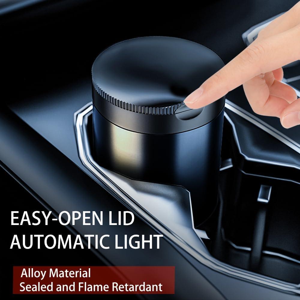 Cenicero con Tapa Tmengdao YHG02-1 Acero Inoxidable Negro