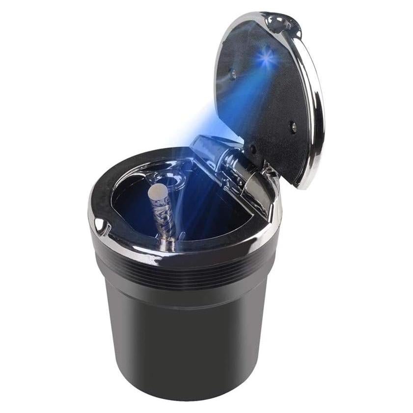 Cenicero para Auto AISIBO con Luz LED y Tapa Negro