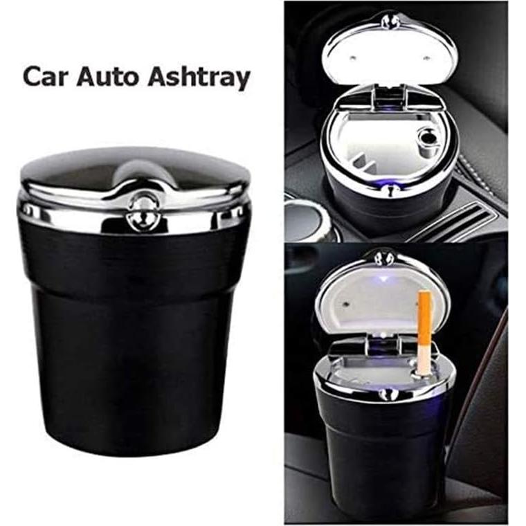 Cenicero para Auto AISIBO con Luz LED y Tapa Negro