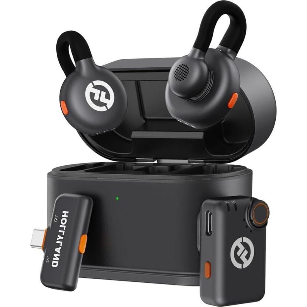 Combo Micrófono Inalámbrico Hollyland Lark M2S + Luz LED Zhiyun FIVERAY M40 + Agarre Koah + Estuche Maxell