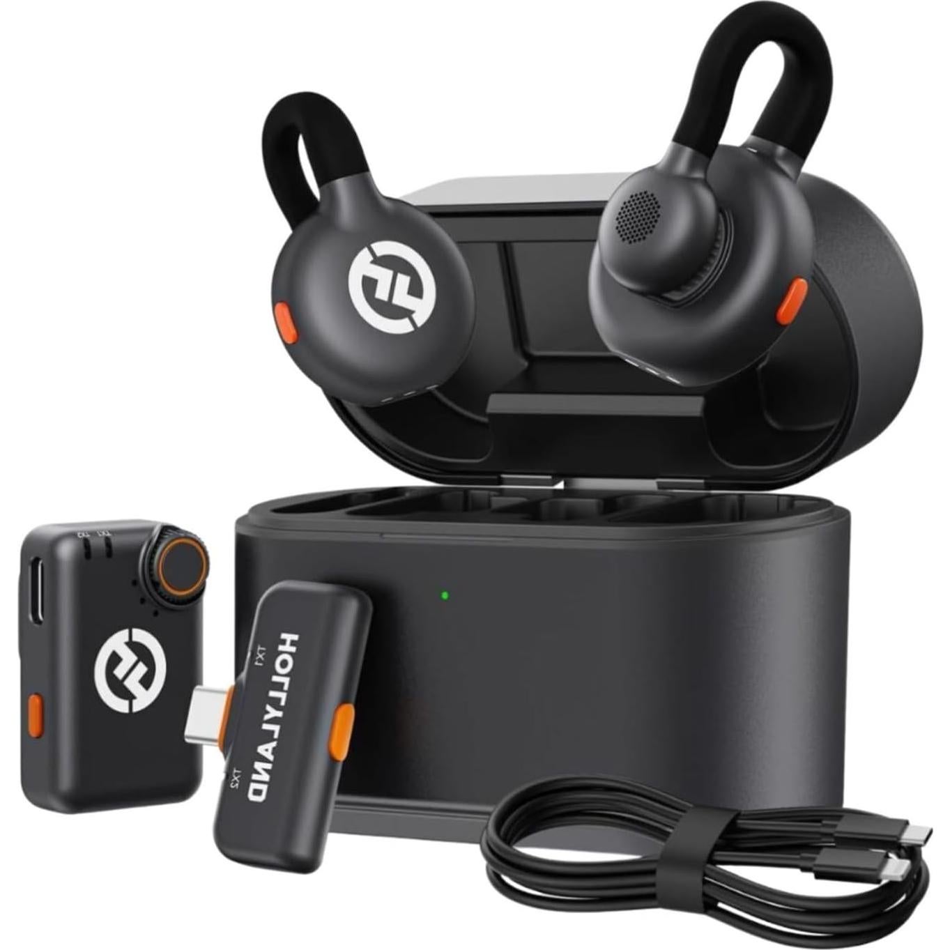 Combo Micrófono Inalámbrico Hollyland Lark M2S + Luz LED Zhiyun FIVERAY M40 + Mango Koah + Estuche Maxell