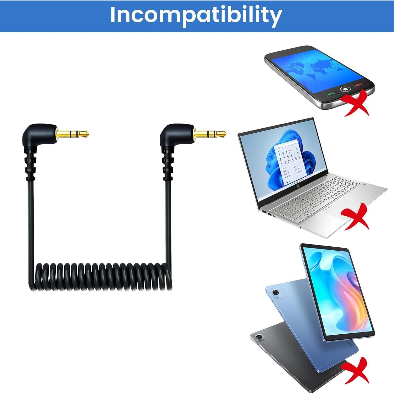 Paquete de 2 Cables de Micrófono 3.5mm Weishan Espiral