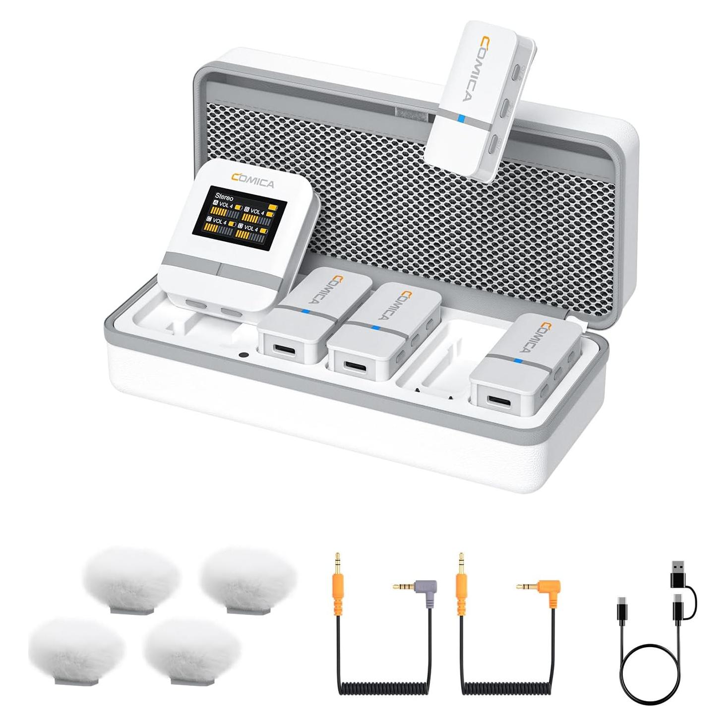 Micrófono Lavalier Inalámbrico Comica Vimo Q 4 Canales 200m