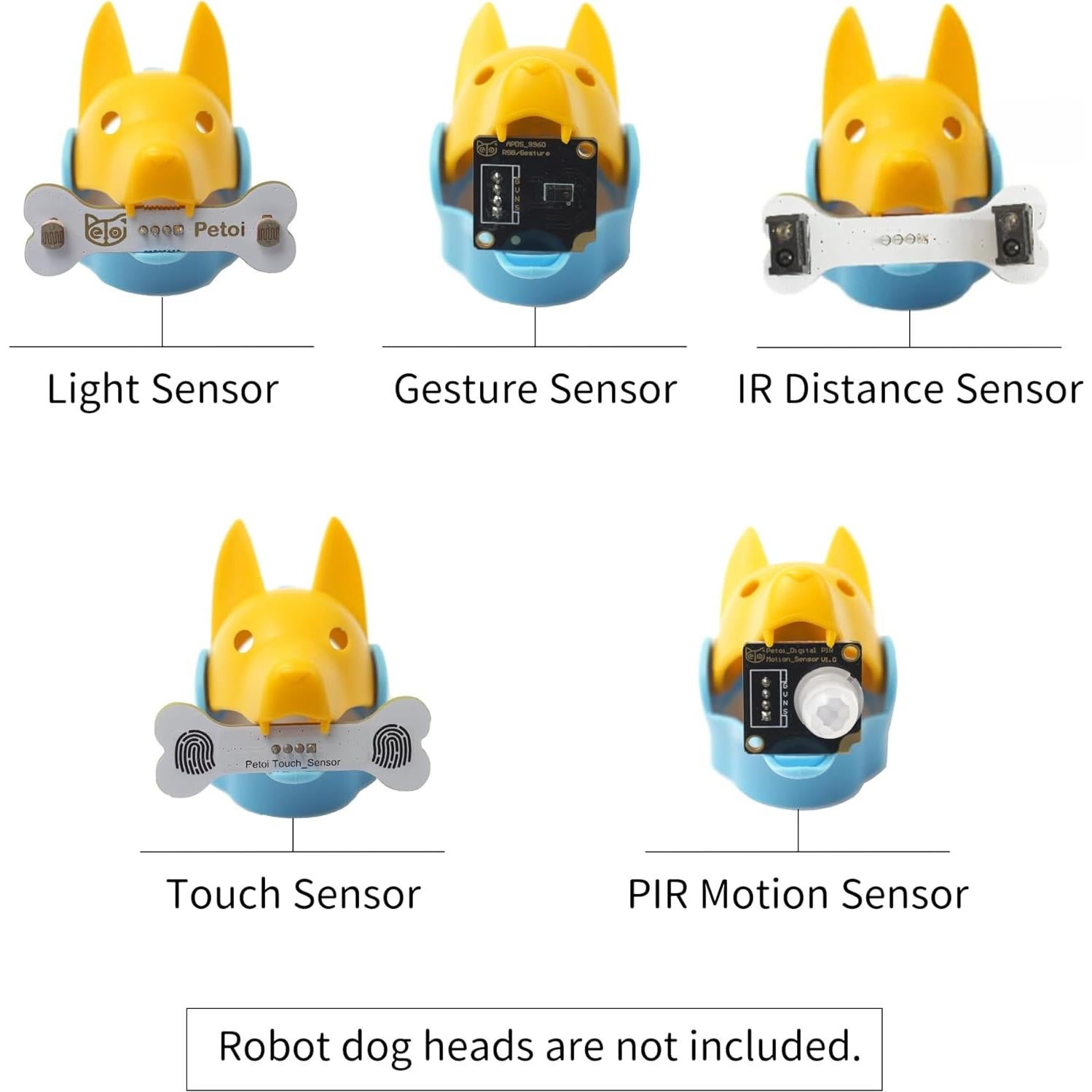 Paquete de Sensores Petoi para Robótica - Luz, Tacto, Movimiento, Distancia