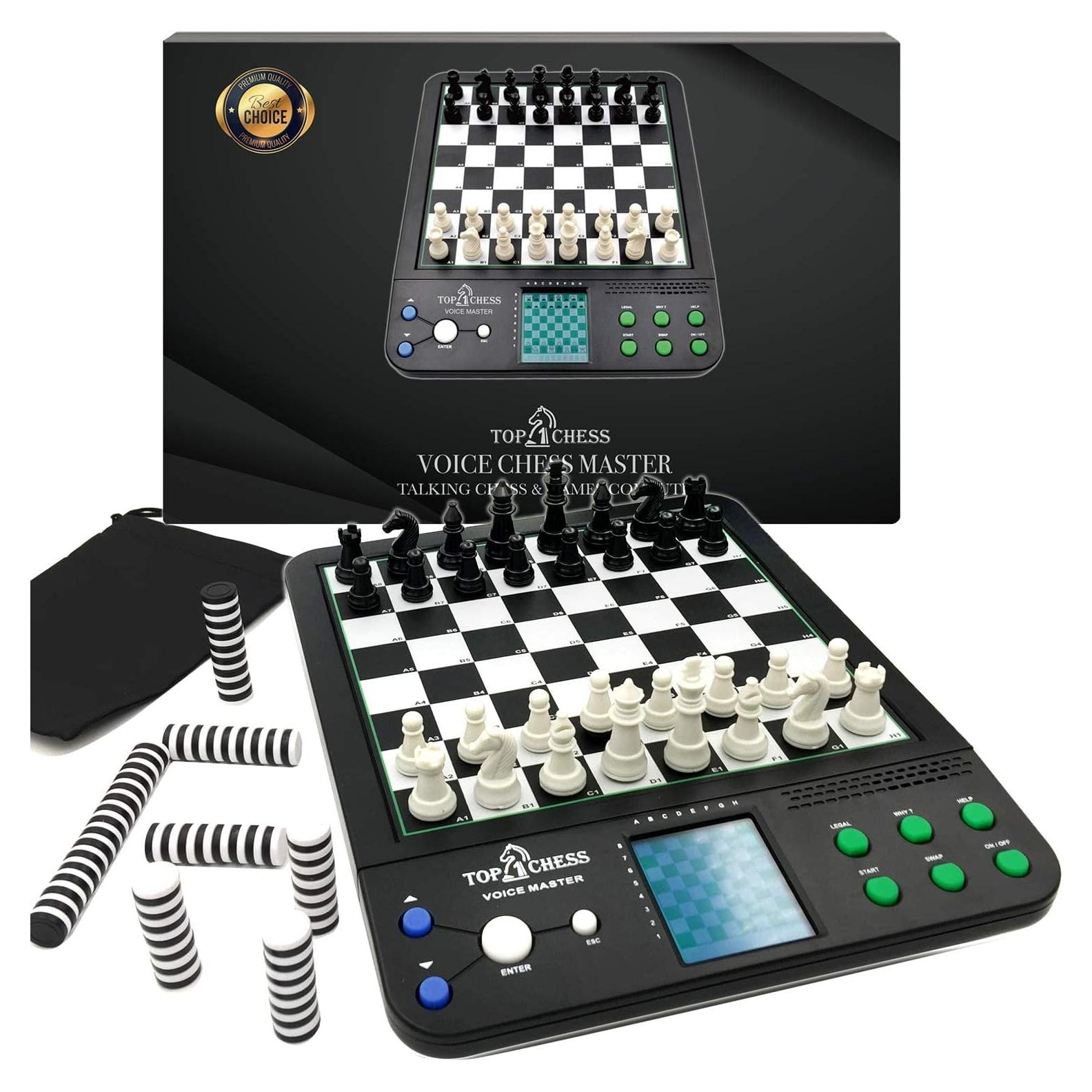 Juego de Ajedrez Electrónico Top 1 con Voz y Pantalla LCD