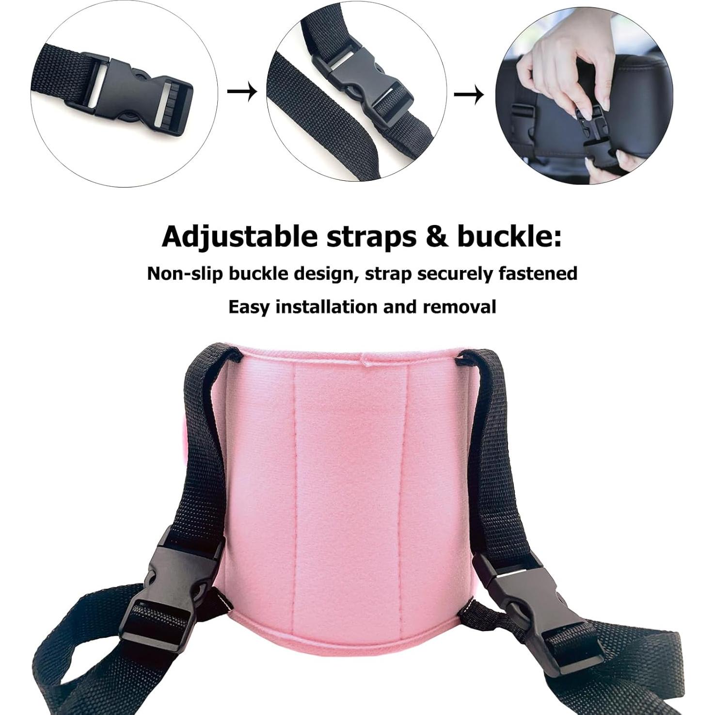 Banda de Soporte para Cabeza LETTON Rosa Pálido para Auto