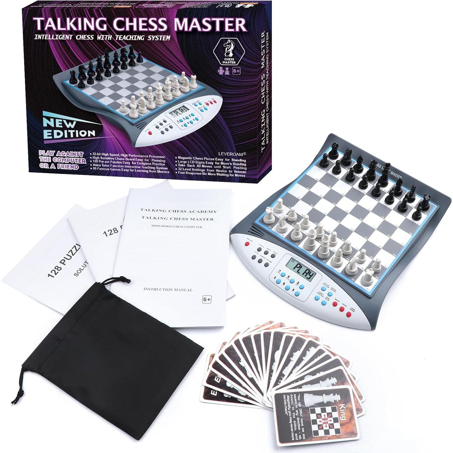 Juego de Ajedrez Electrónico Leveroam con Tutor de Voz AI