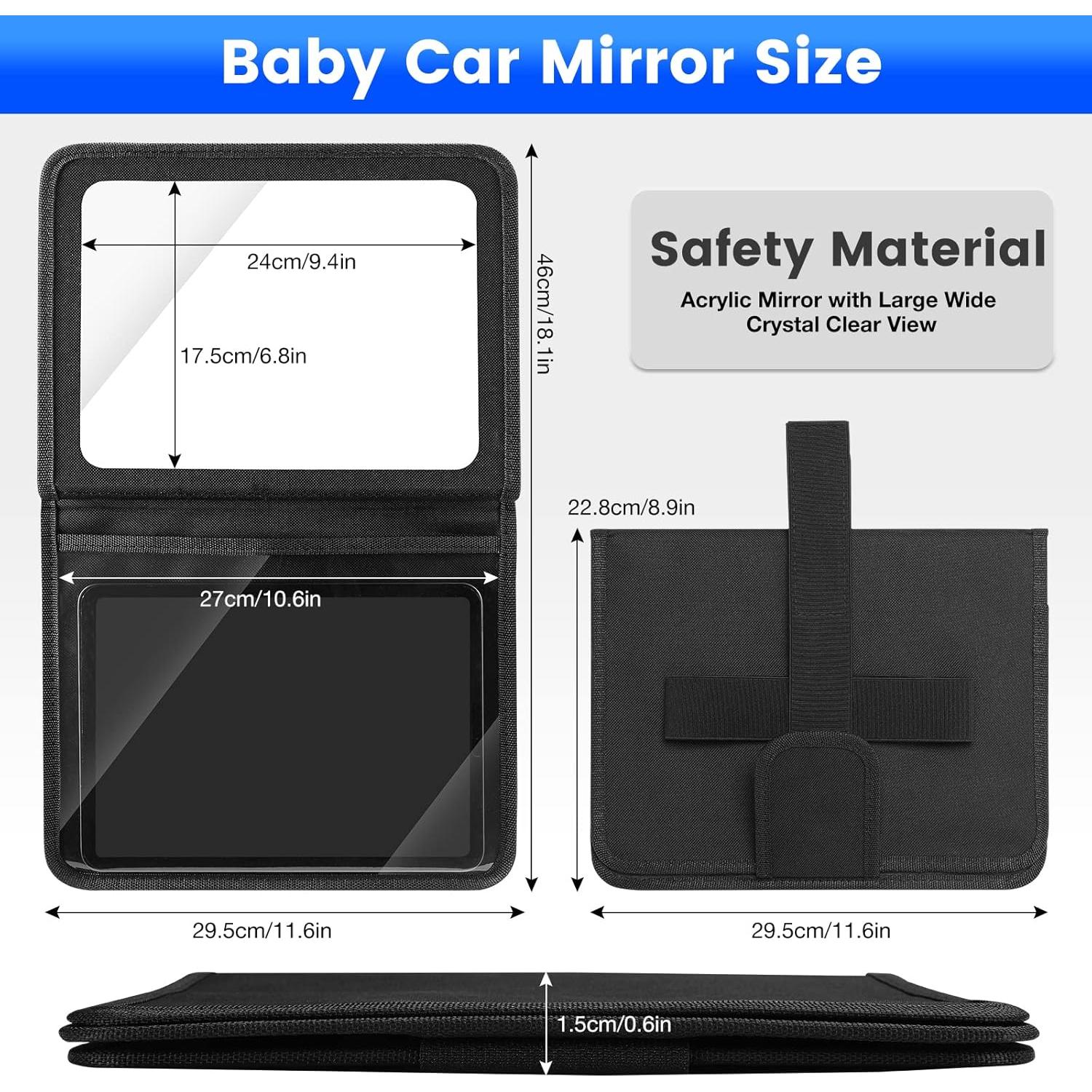 Espejo de Coche para Bebés Brislut BM-001 con Soporte para Tableta