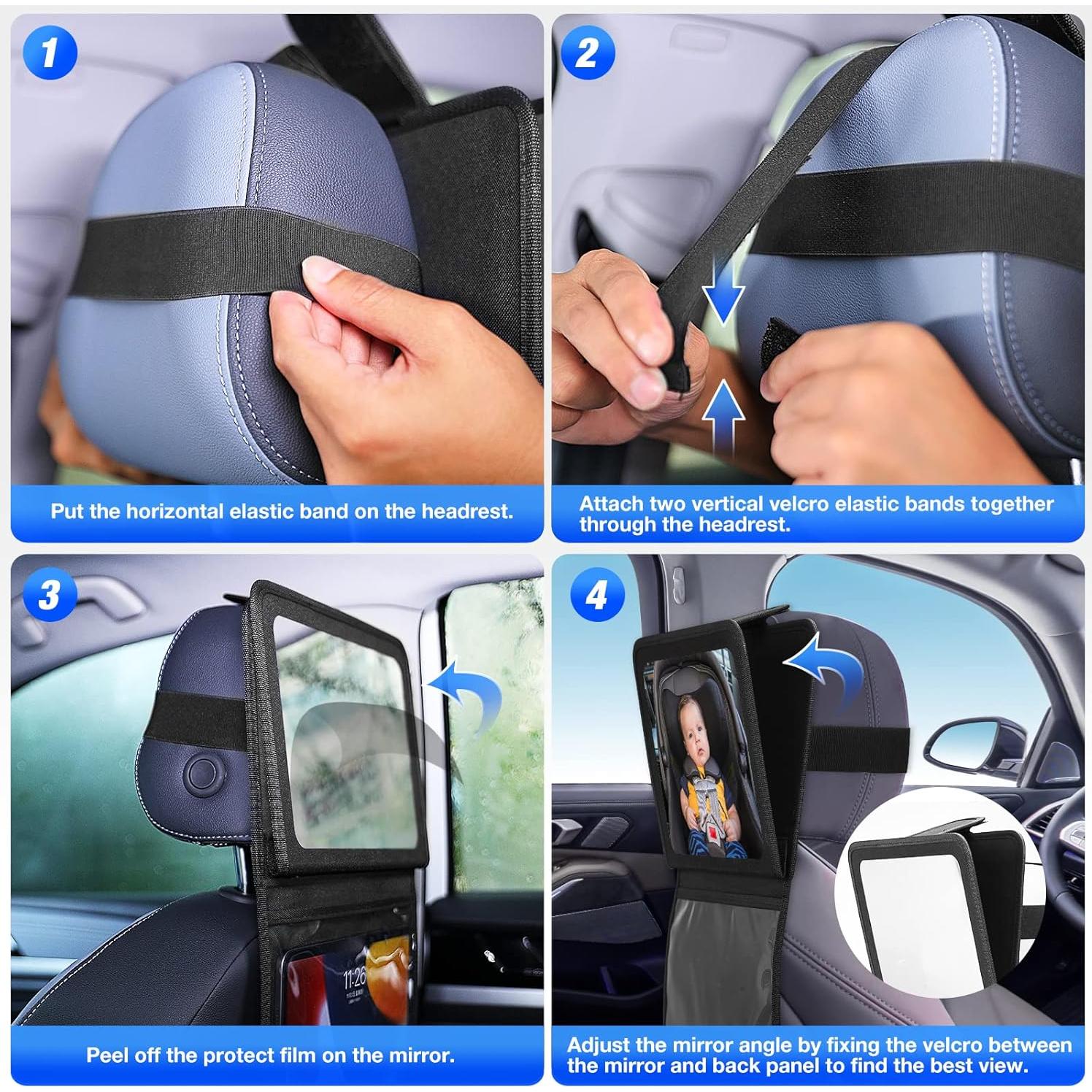 Espejo de Coche para Bebés Brislut BM-001 con Soporte para Tableta