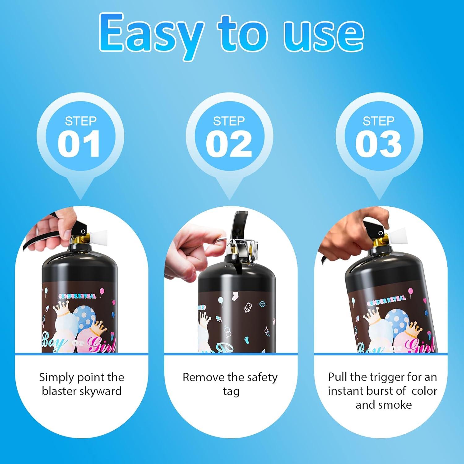 Extintor Revelación de Género Azul Gigante - 2 Paquetes