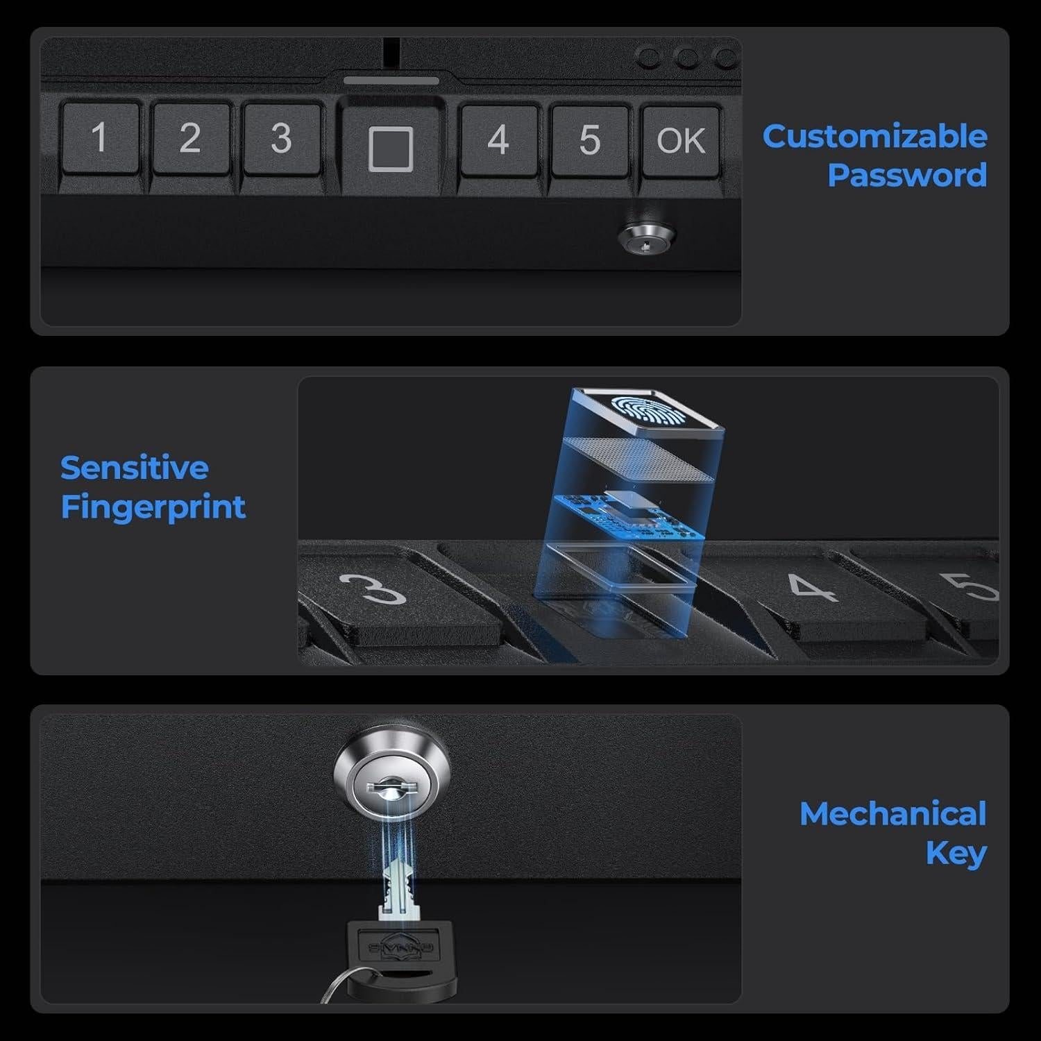 Caja Fuerte Biométrica ONNAIS Iron SE para Pistolas