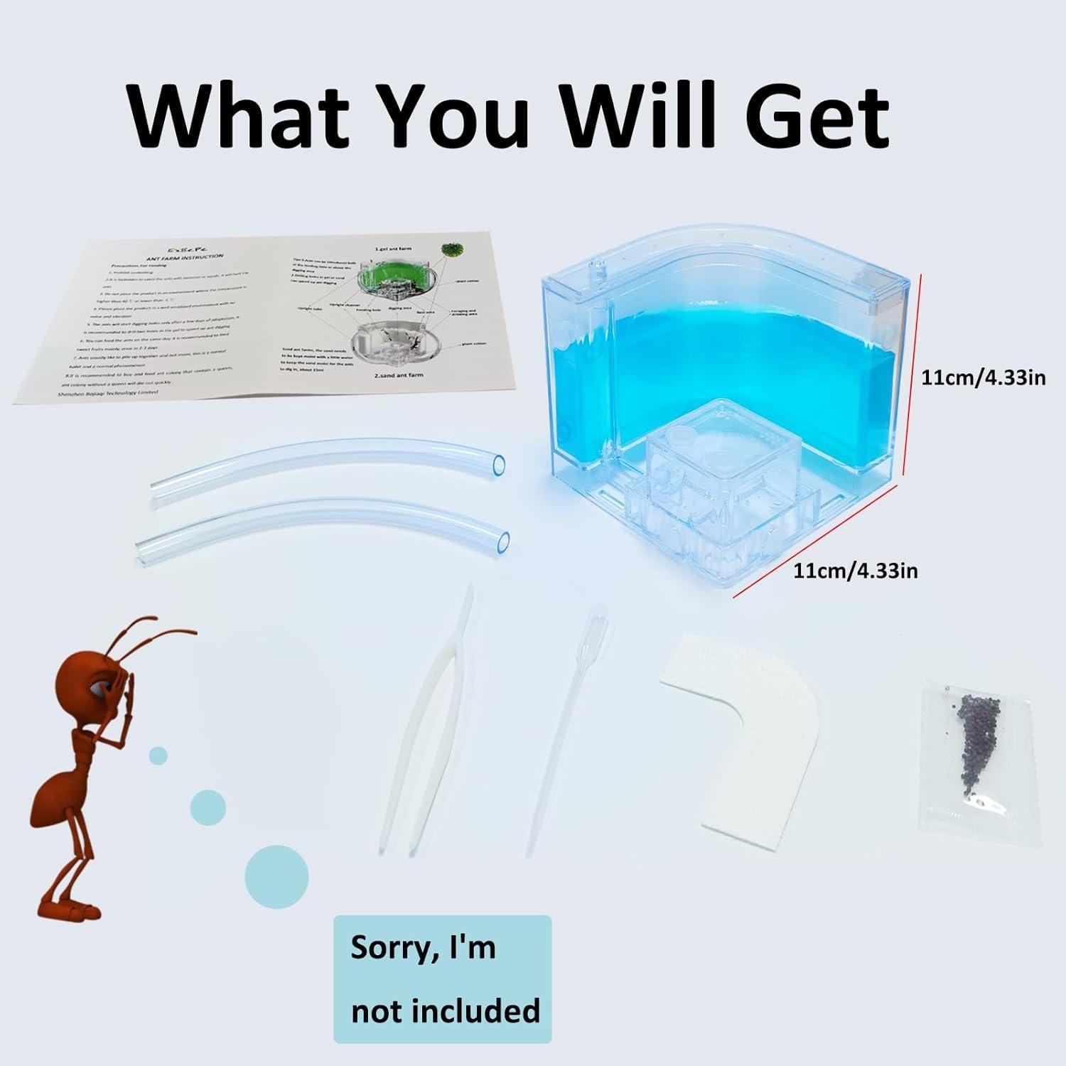 Granja de Hormigas EXBEPE Castillo de Gel 20cm para Niños