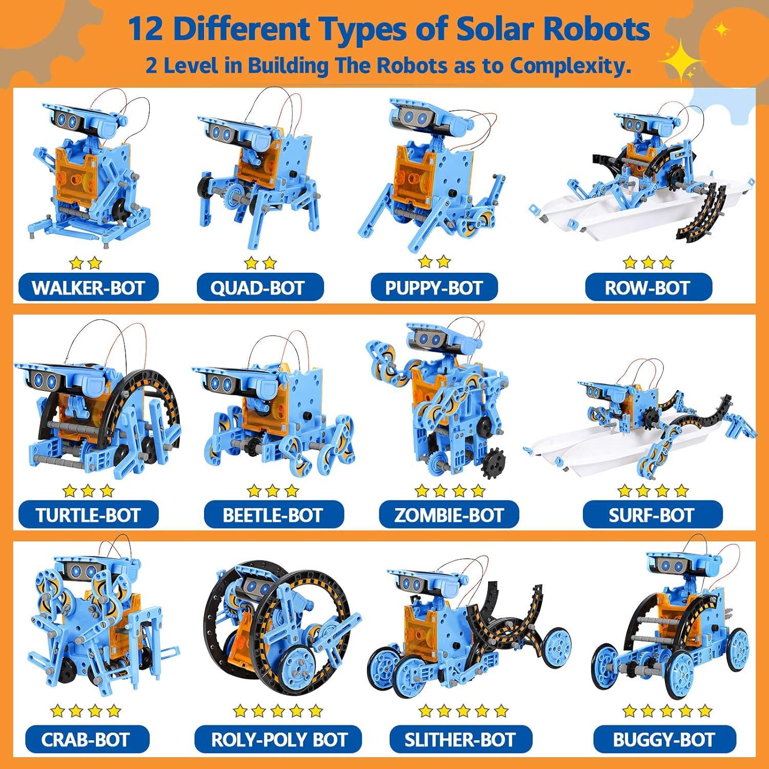 Sillbird Kit Educativo Robot Solar 12 en 1 para Niños 8-13 Años