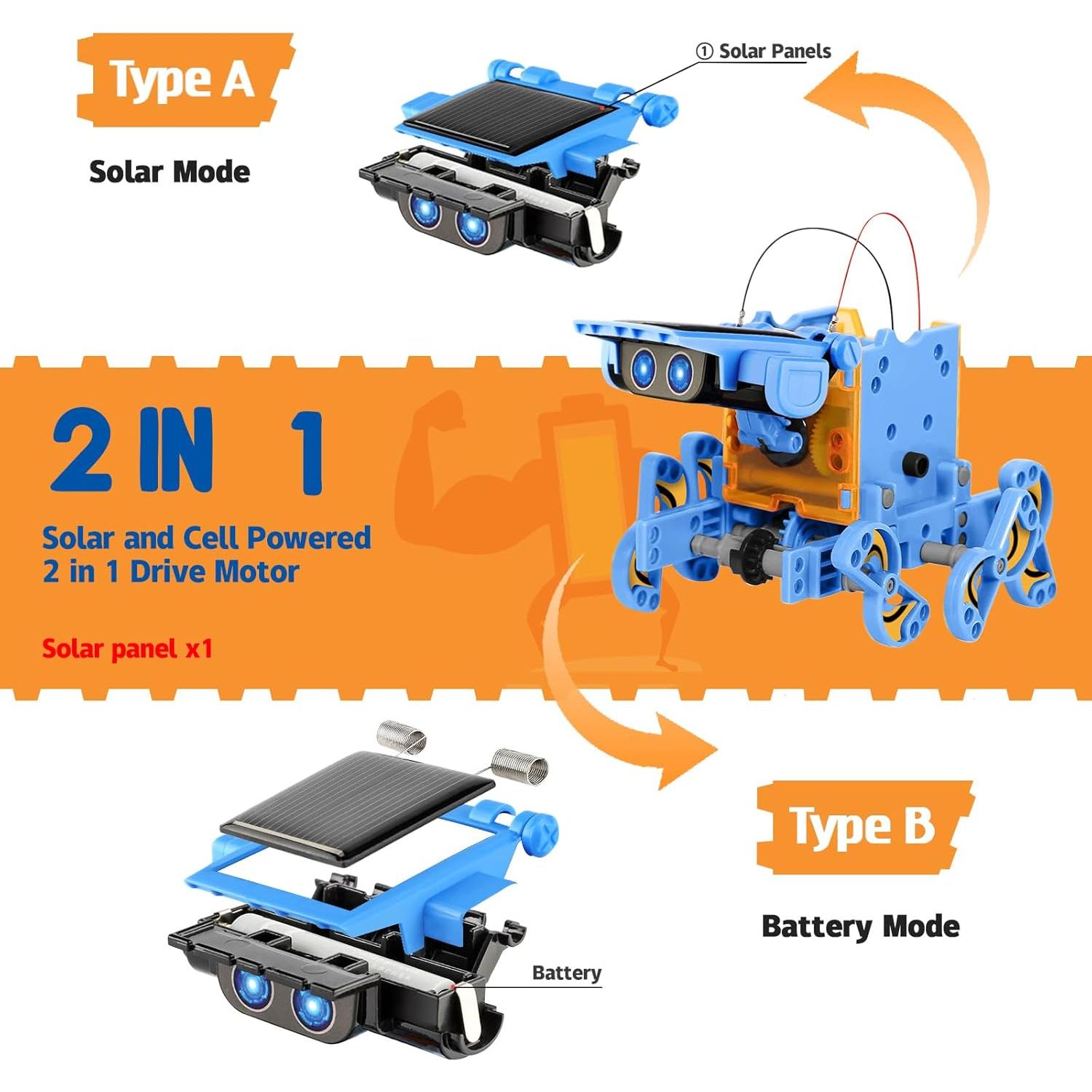 Sillbird Kit Educativo Robot Solar 12 en 1 para Niños 8-13 Años