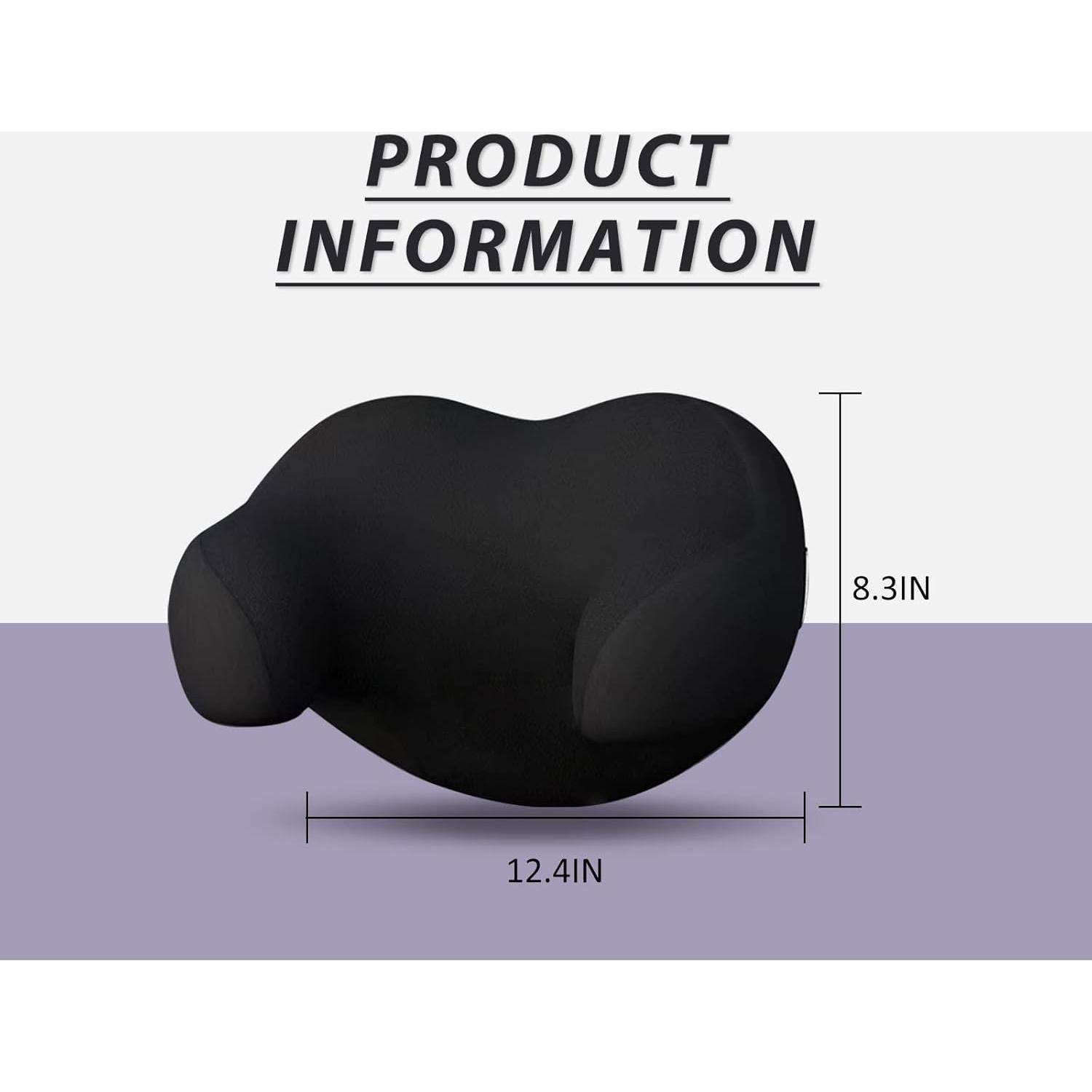 Almohada de viaje SPRFUFLY U-TravelDr viscoelástica negra