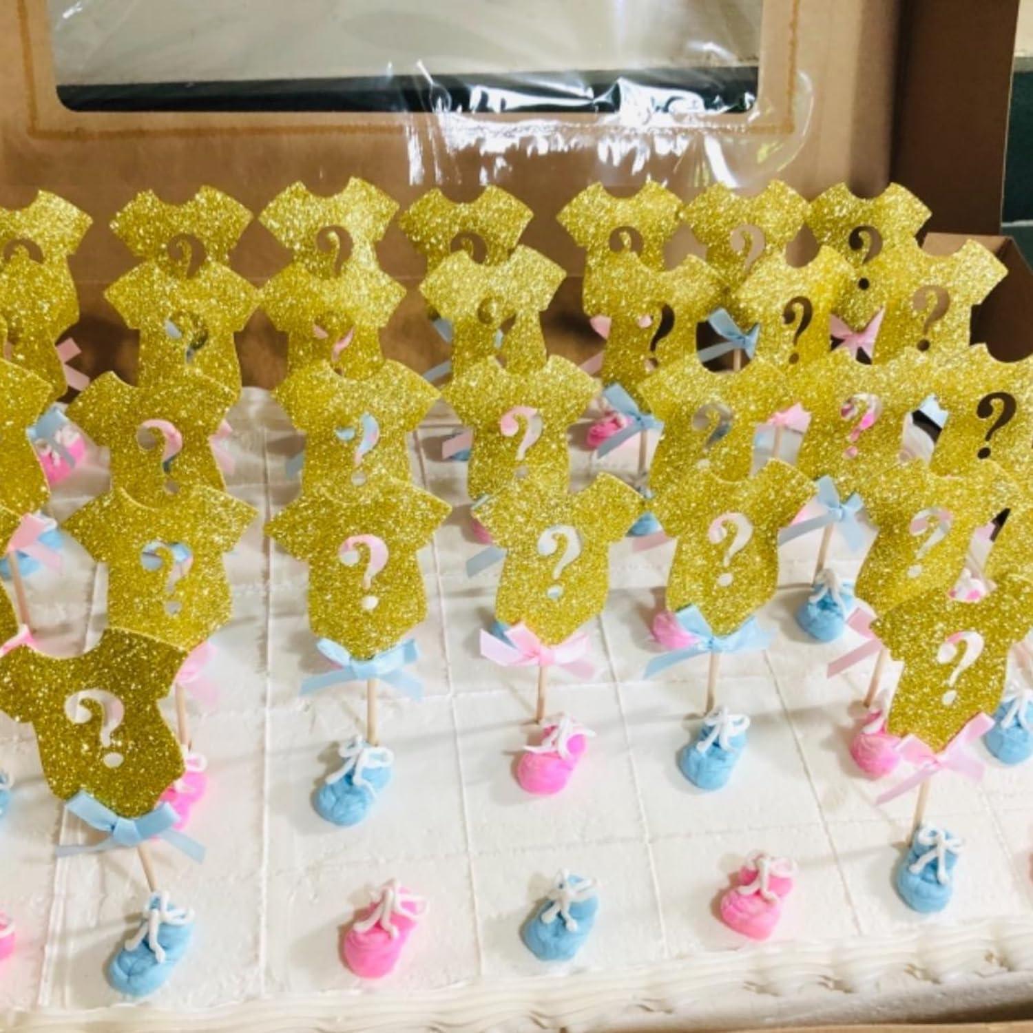 Adornos de Cupcake Alissar 30 Piezas Revelación de Género