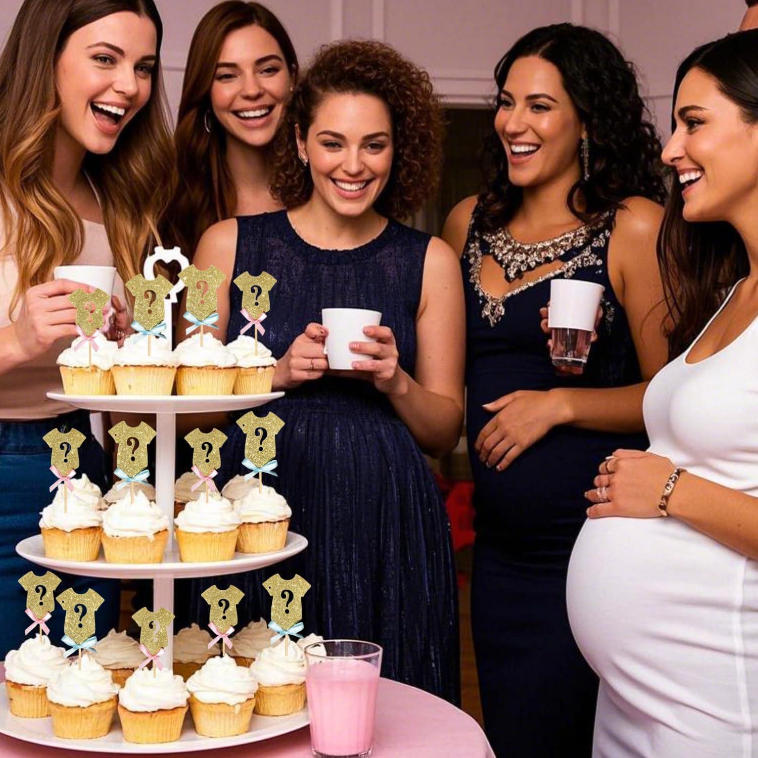 Adornos de Cupcake Alissar 30 Piezas Revelación de Género