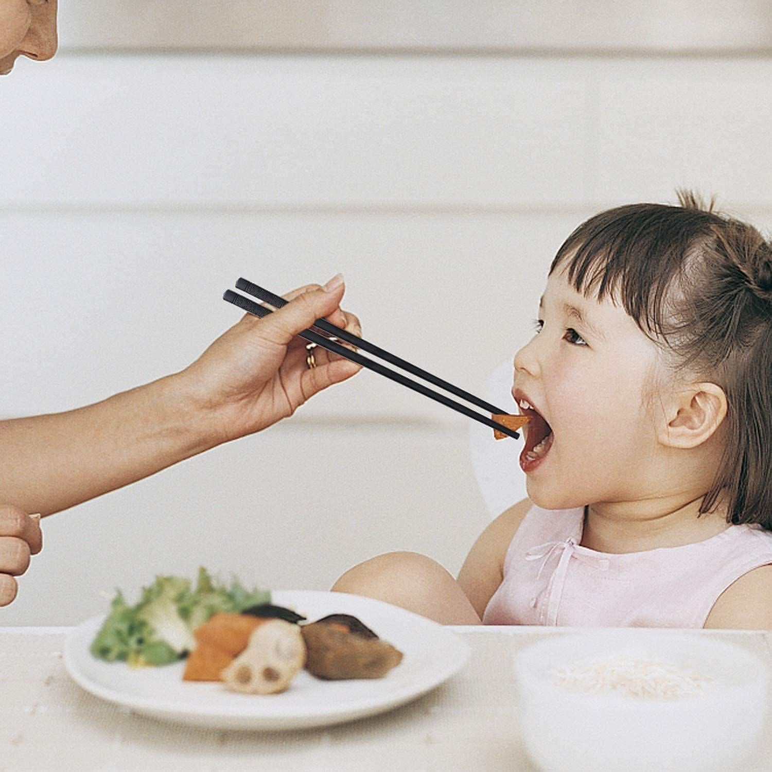 Palillos Reutilizables Hiware 24 cm Antideslizantes Negros