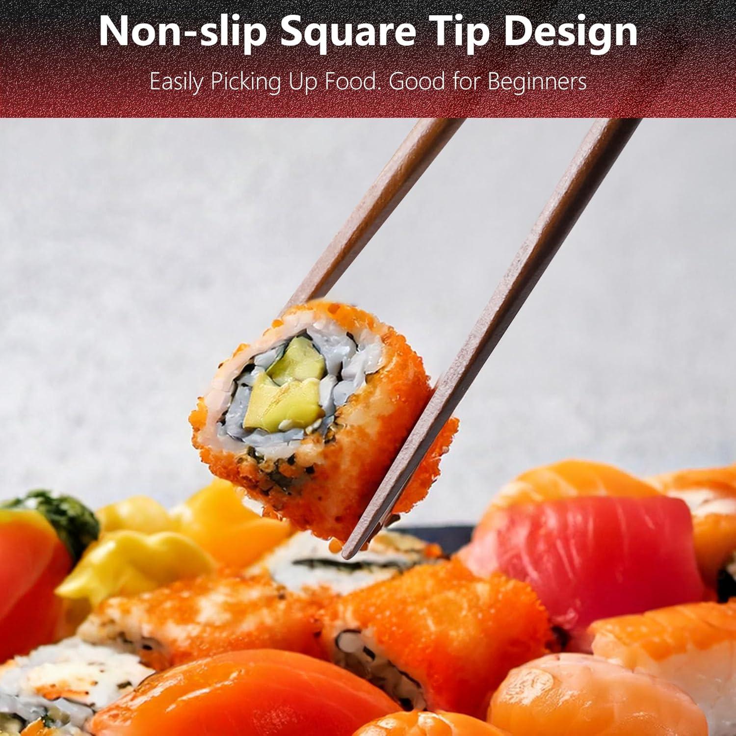 Set de 5 Pares de Palillos de Madera Antideslizantes Antner