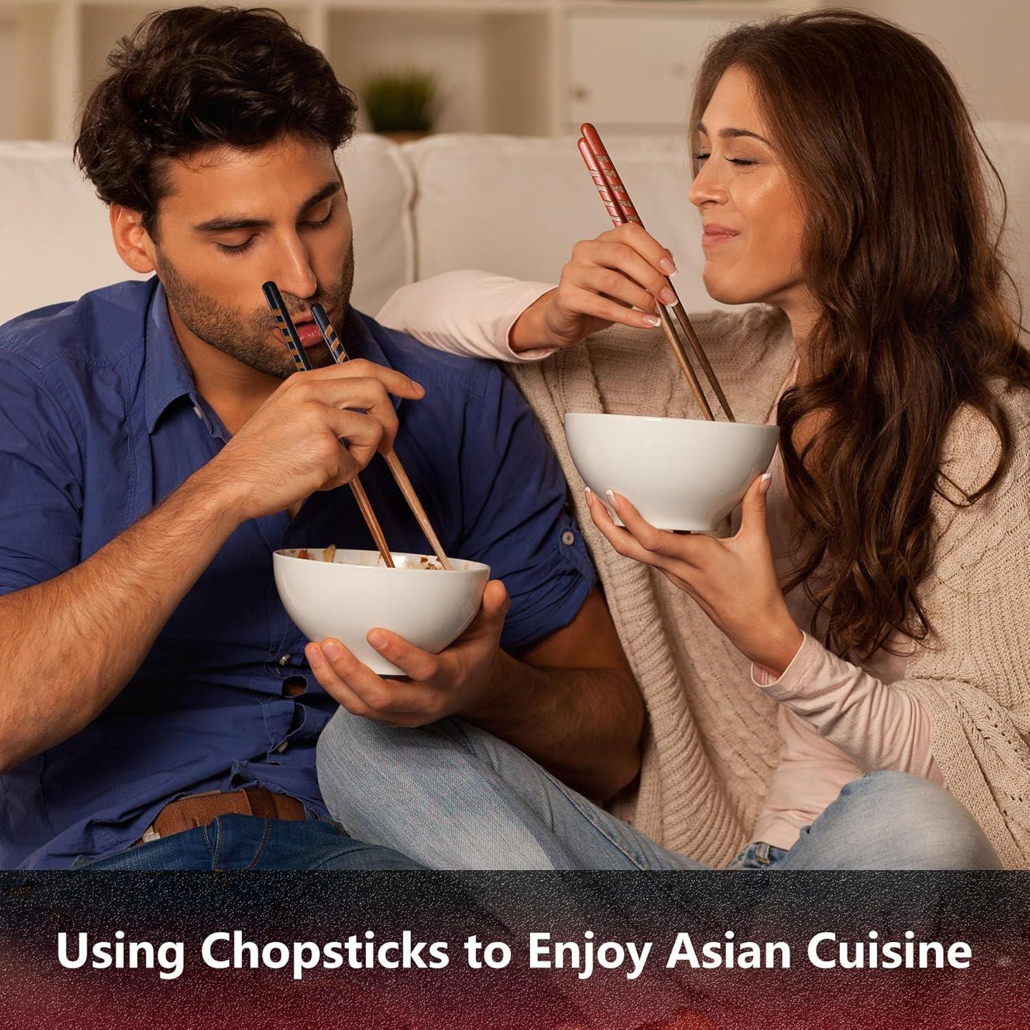 Set de 5 Pares de Palillos de Madera Antideslizantes Antner