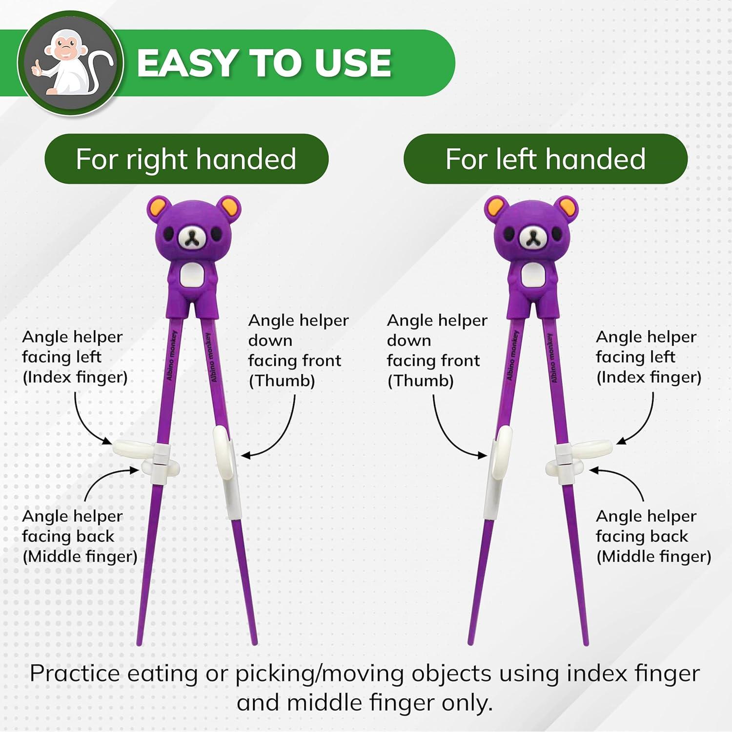 Palillos de Entrenamiento para Niños Mono Albino - 6 Pares