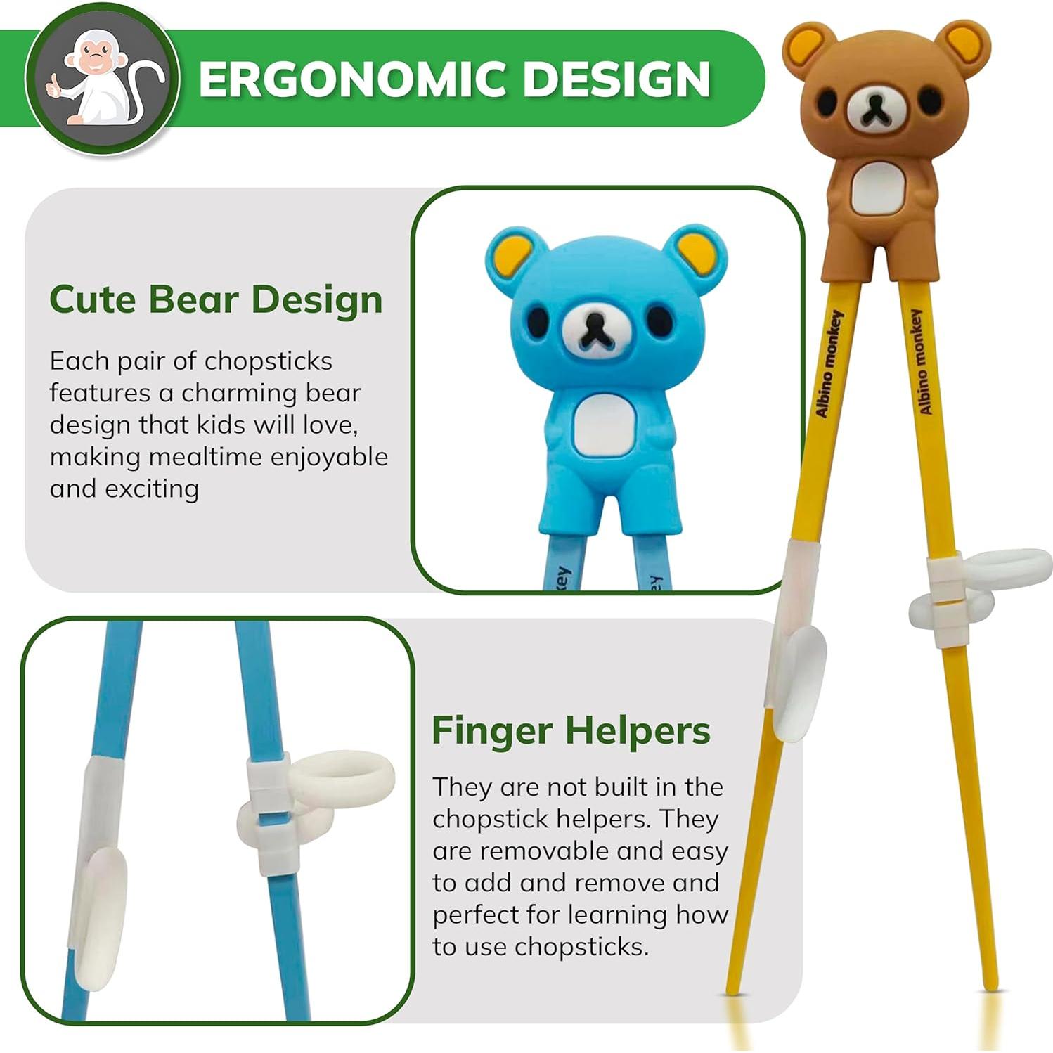 Palillos de Entrenamiento para Niños Mono Albino - 6 Pares