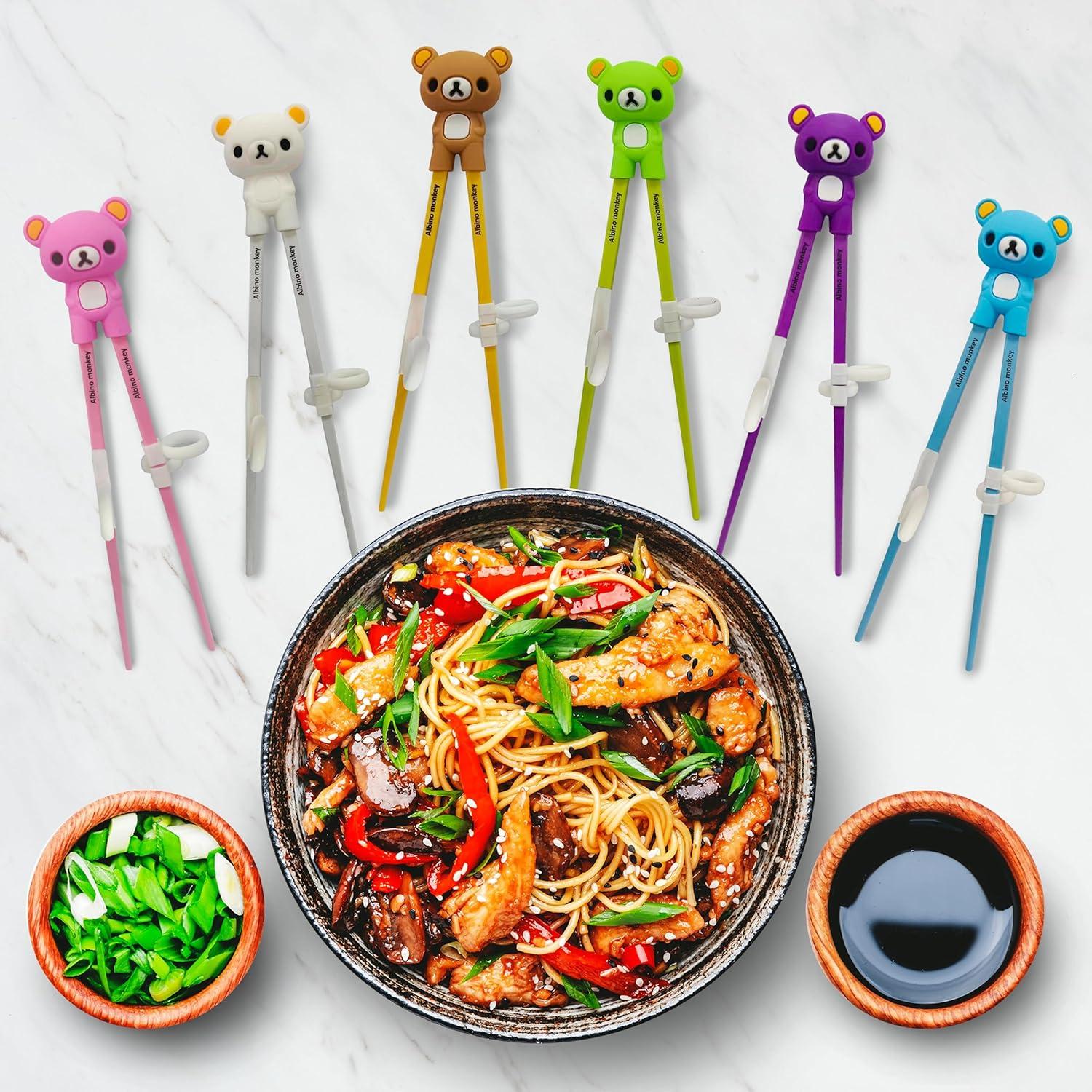 Palillos de Entrenamiento para Niños Mono Albino - 6 Pares