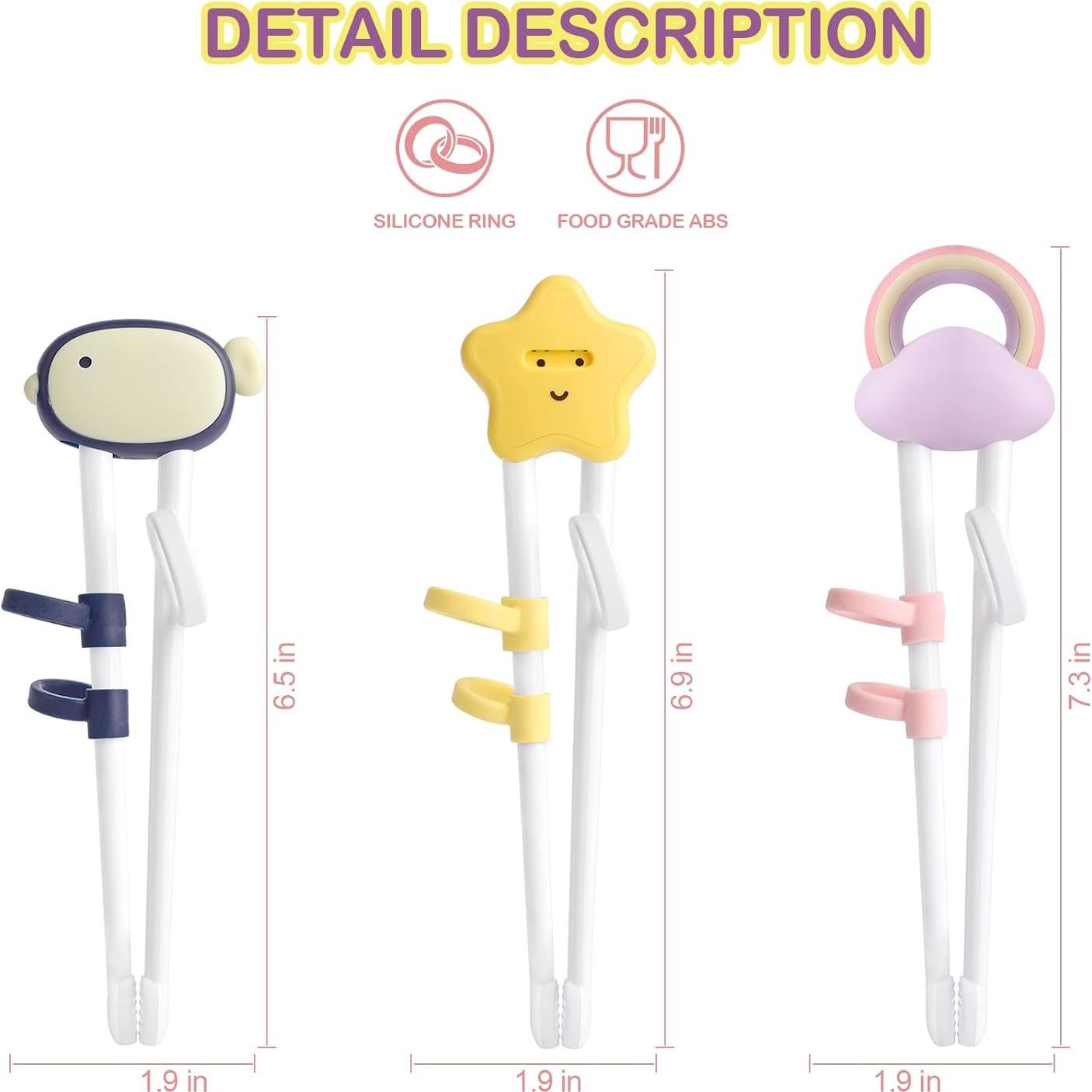 Palillos de Entrenamiento para Niños SC - 3 Pares Coloridos