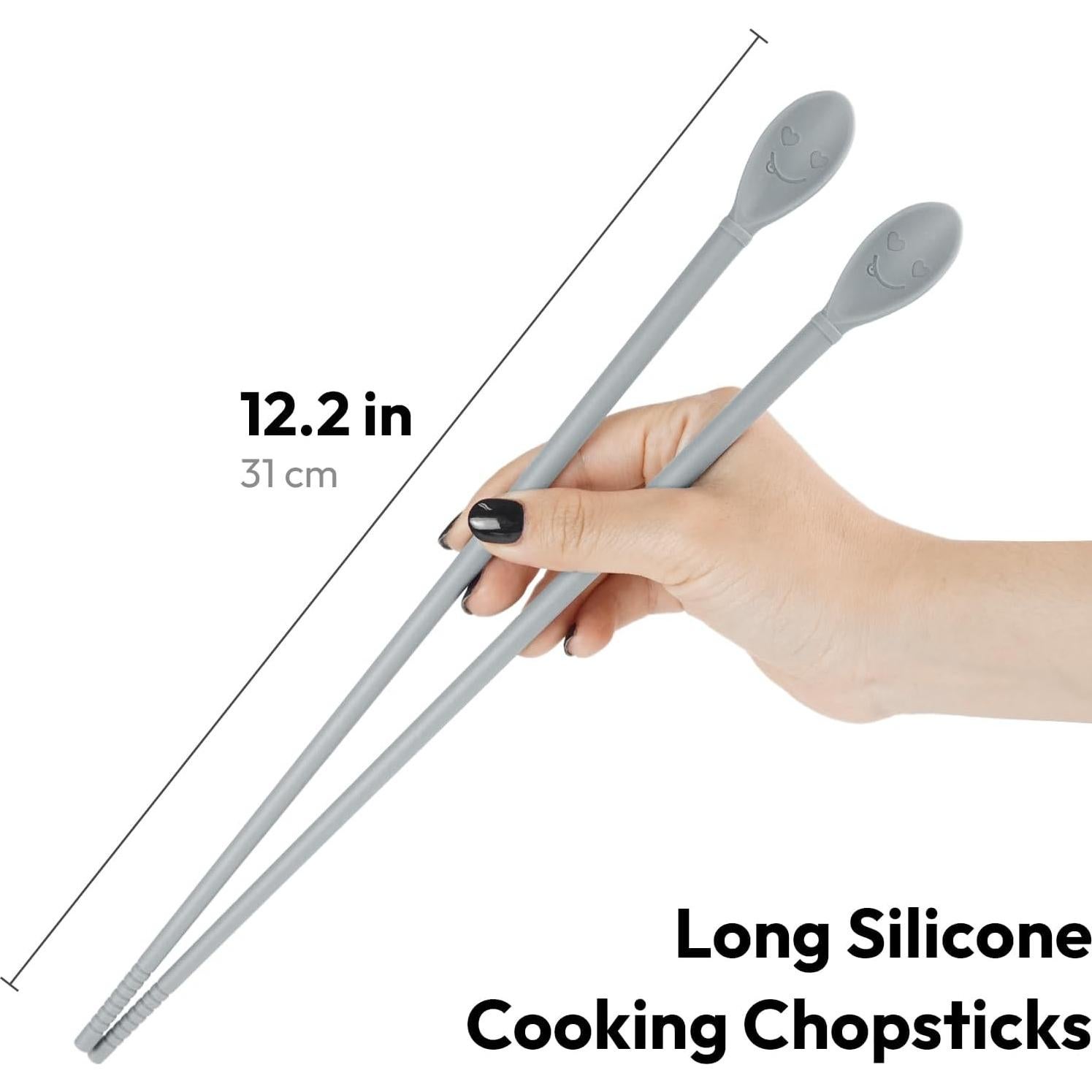 Palillos de Cocina de Silicona Carrotez 30.99 cm Gris Nube