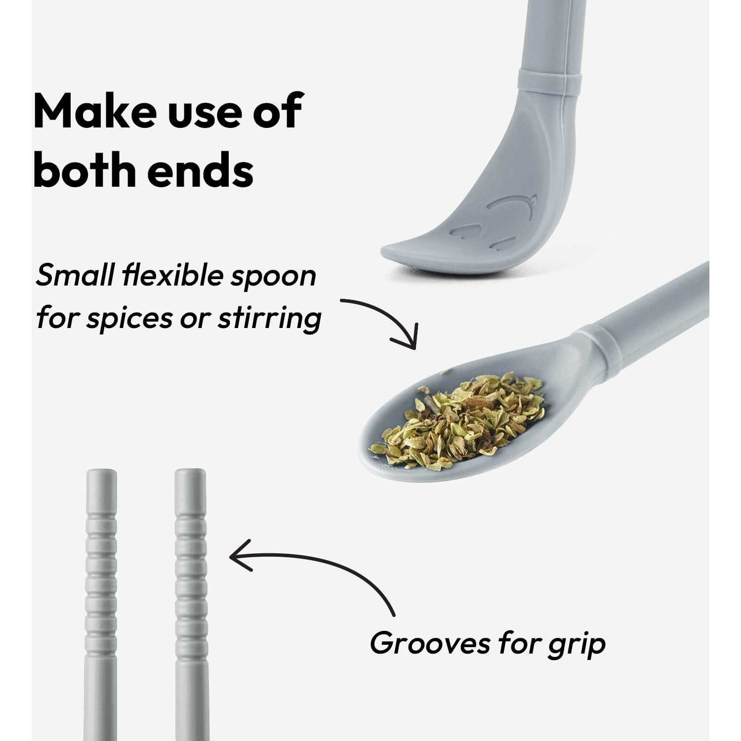 Palillos de Cocina de Silicona Carrotez 30.99 cm Gris Nube