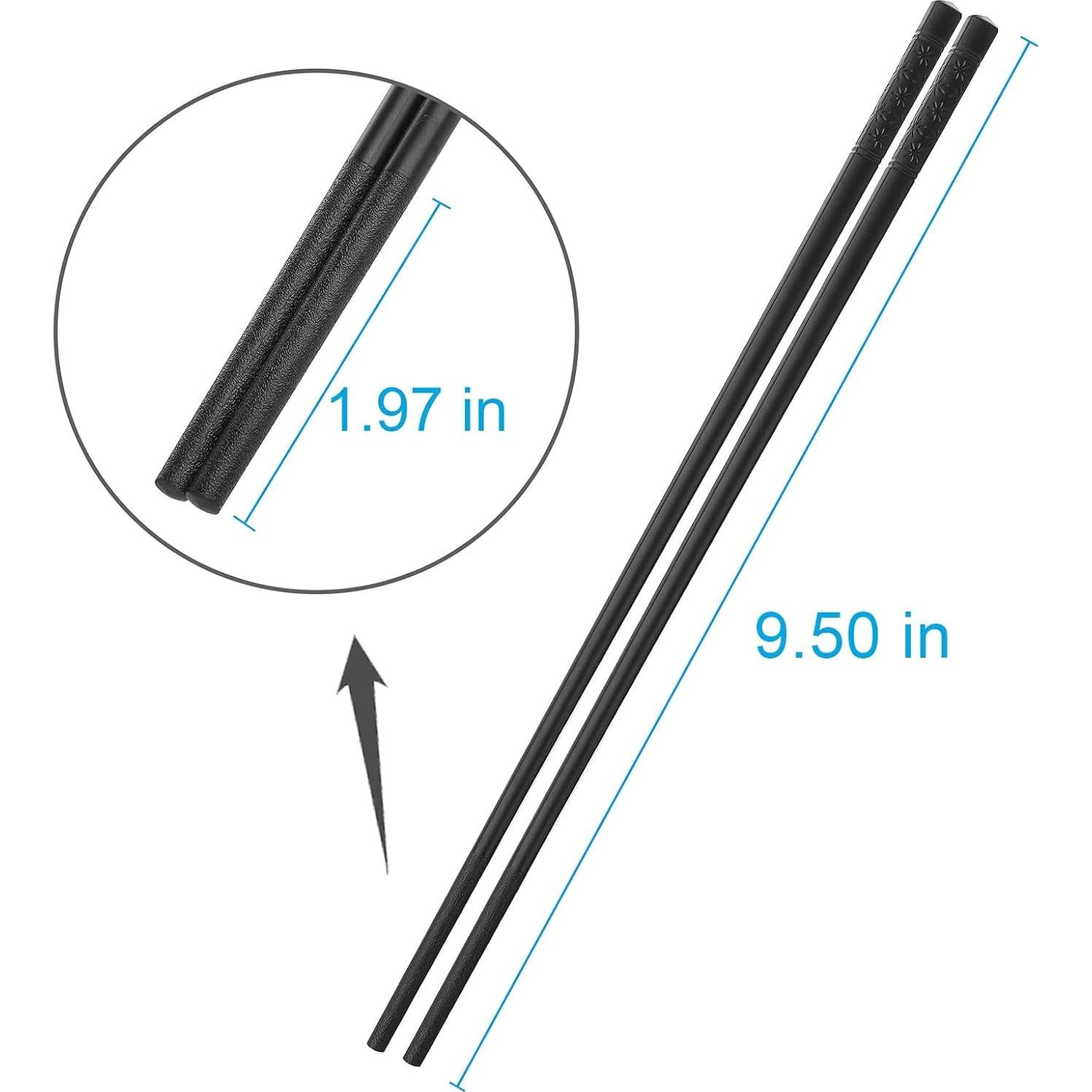 Juego de 10 Pares de Palillos de Fibra de Vidrio ONEHERE 24 cm