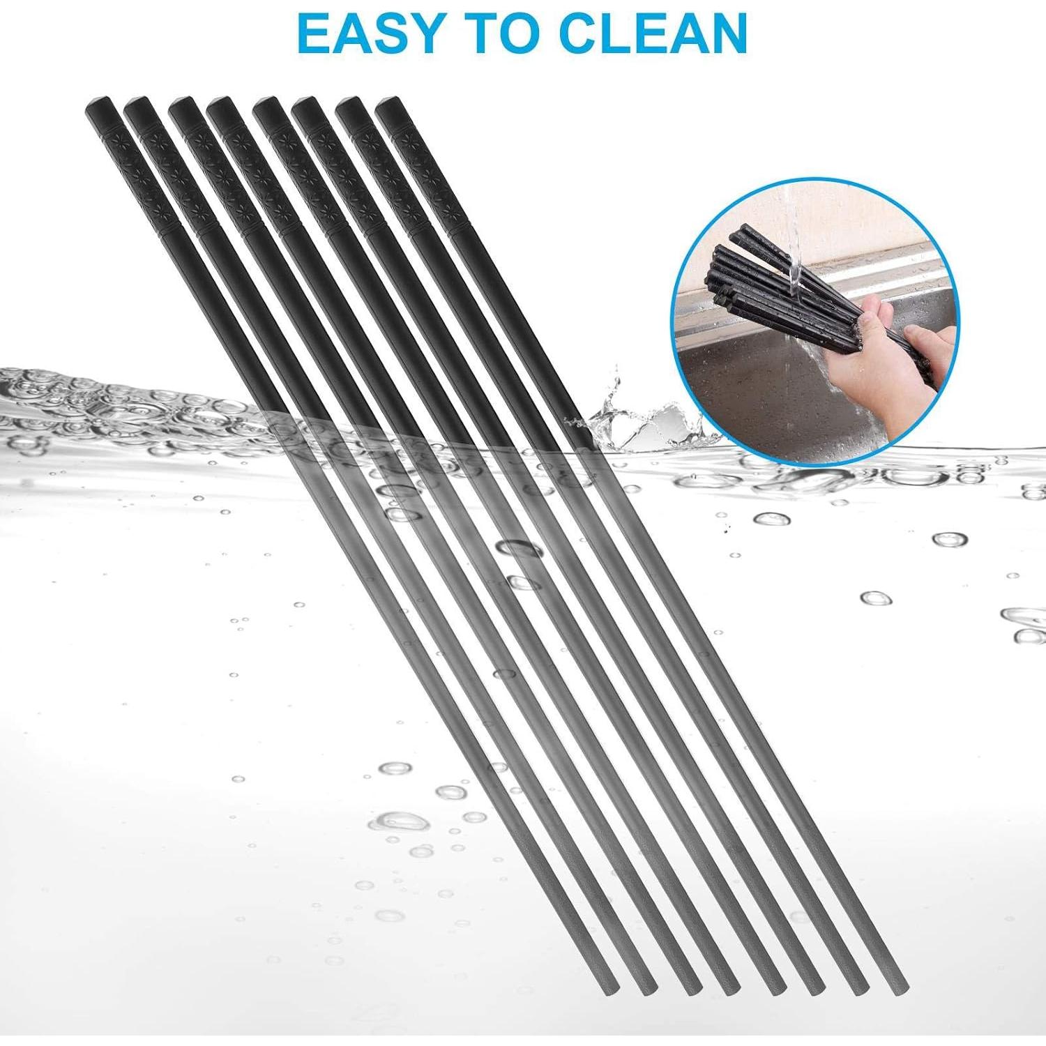 Juego de 10 Pares de Palillos de Fibra de Vidrio ONEHERE 24 cm