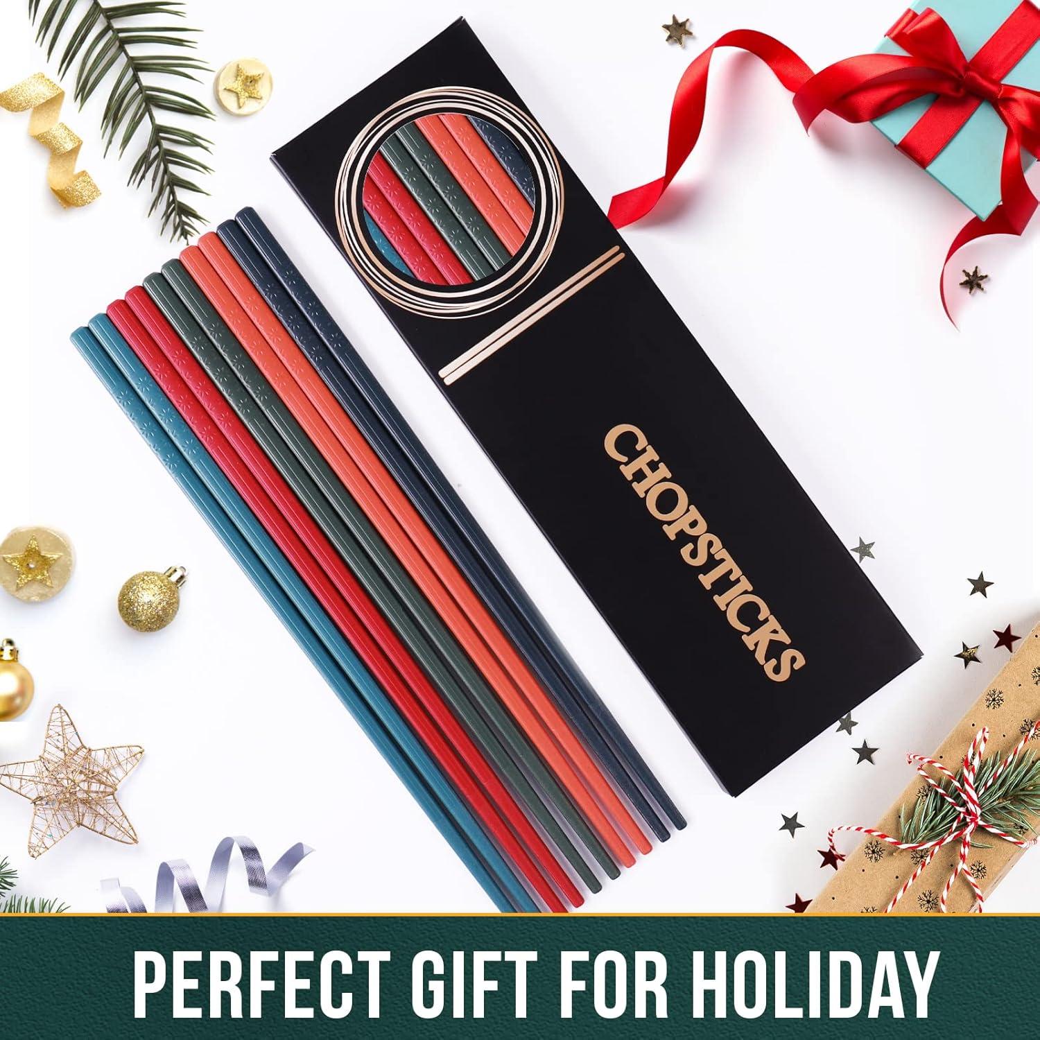 10 Pares de Palillos Reutilizables GLAMFIELDS Multicolor 24 cm