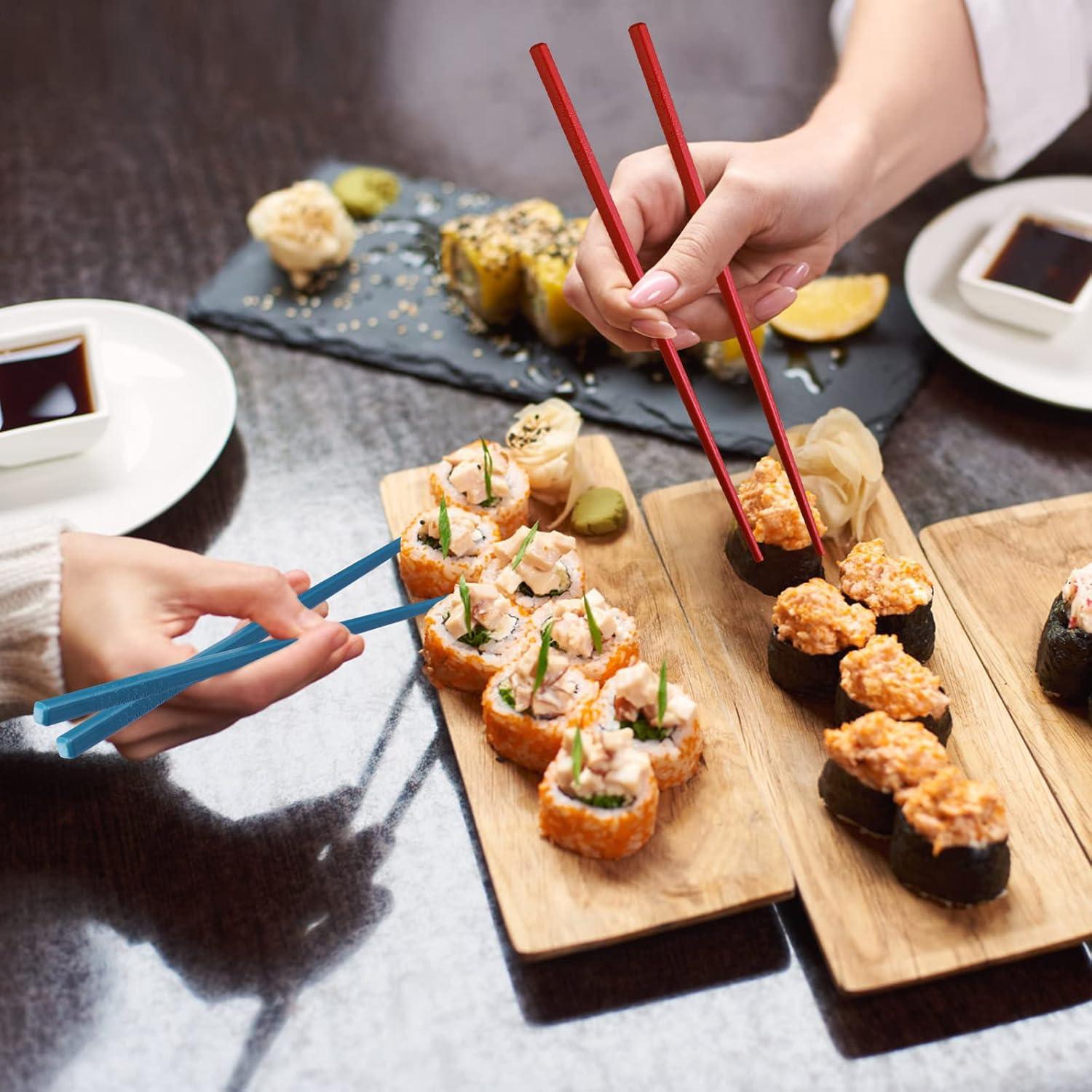 10 Pares de Palillos Reutilizables GLAMFIELDS Multicolor 24 cm