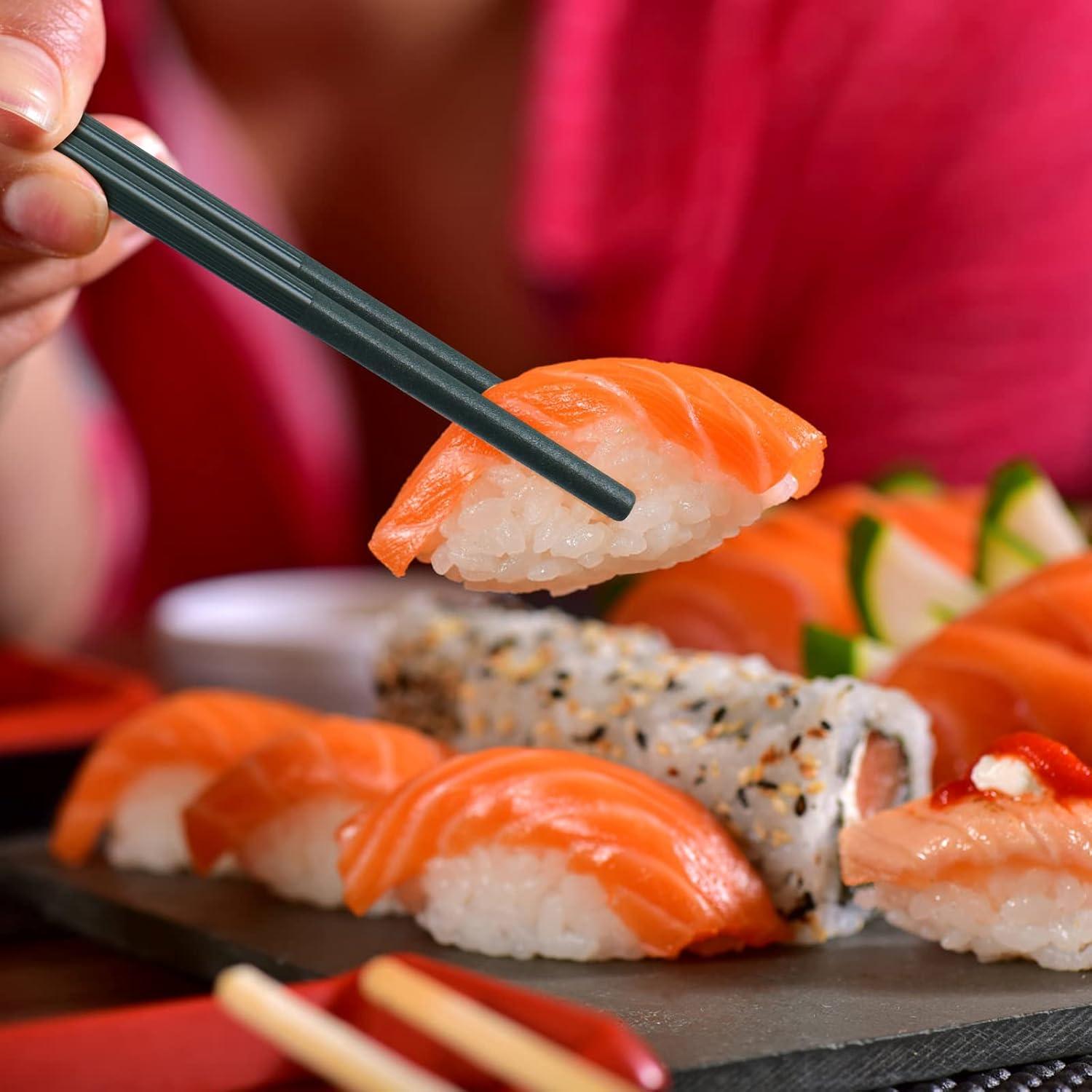 10 Pares de Palillos Reutilizables GLAMFIELDS Multicolor 24 cm