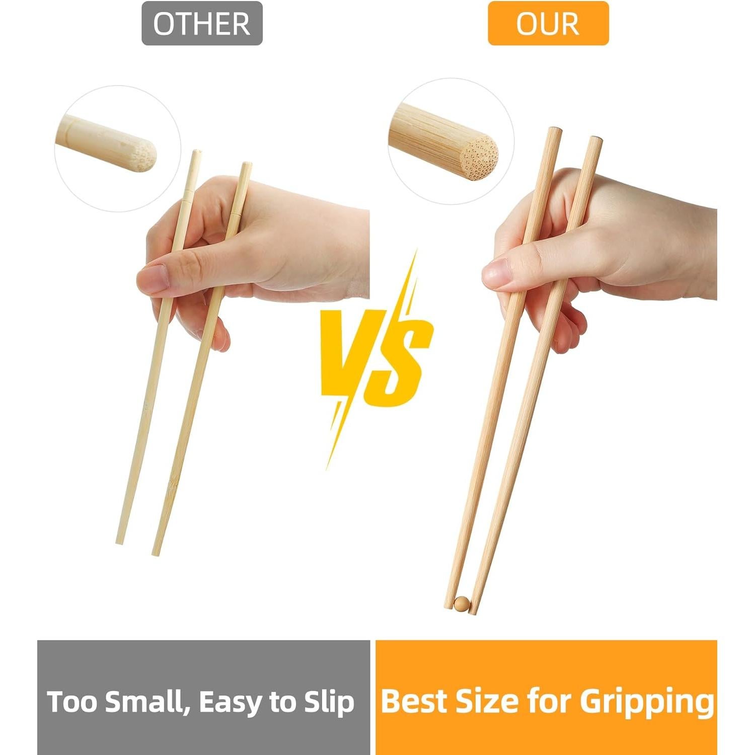 50 Pares de Palillos Reutilizables LOROTOCO 24 cm Premium