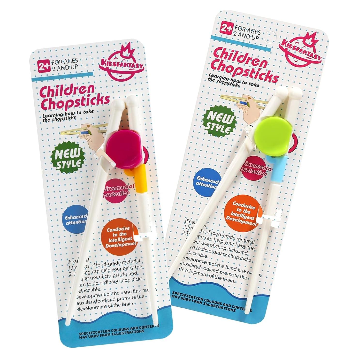 Palillos de Entrenamiento para Niños 2 Pares ABS Antideslizantes