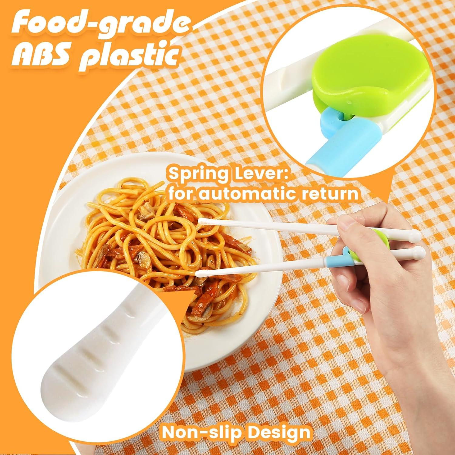 Palillos de Entrenamiento para Niños 2 Pares ABS Antideslizantes