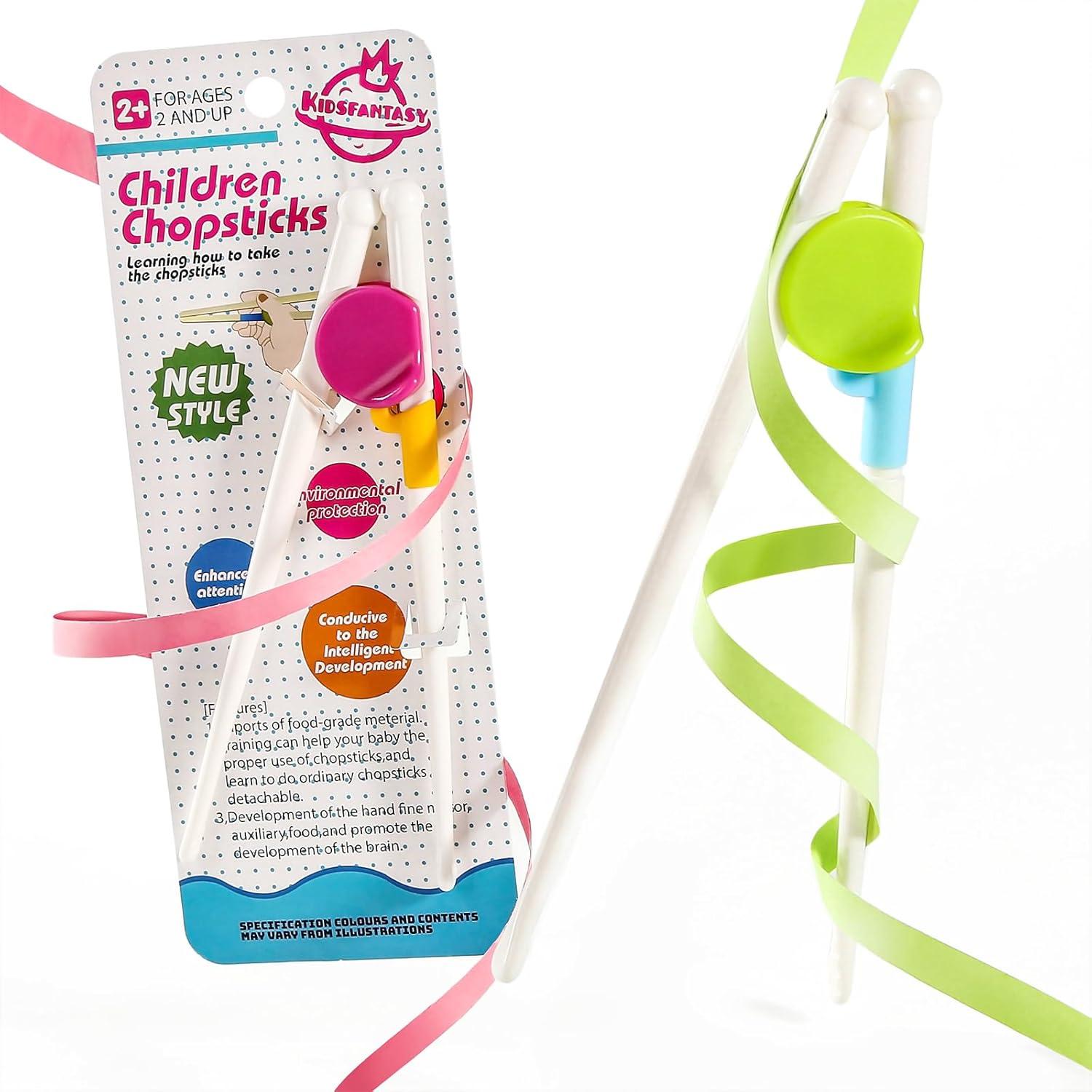 Palillos de Entrenamiento para Niños 2 Pares ABS Antideslizantes