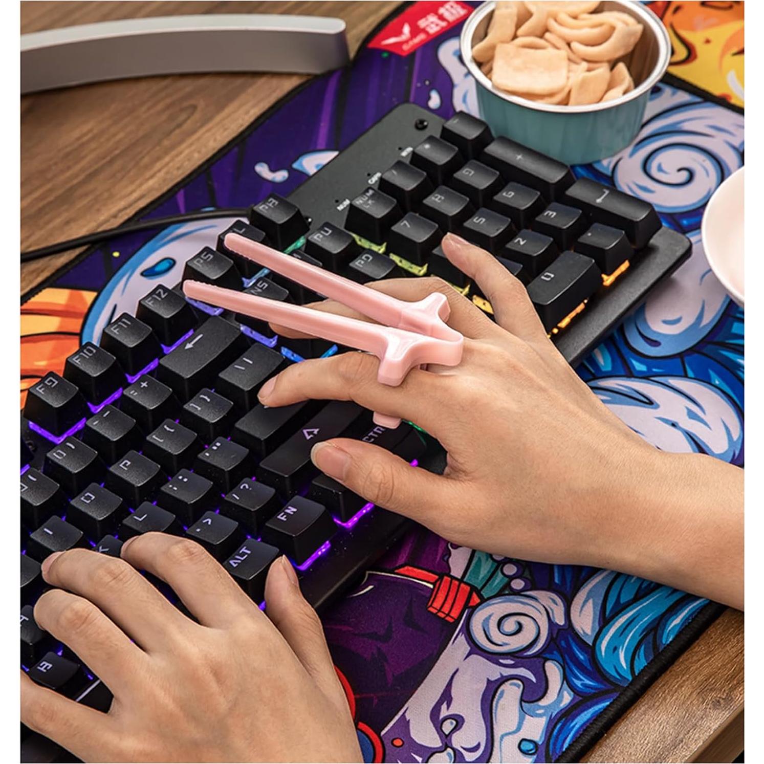 Palillos para Dedos Gamer Denple 6 Pcs 4 Colores 14 cm