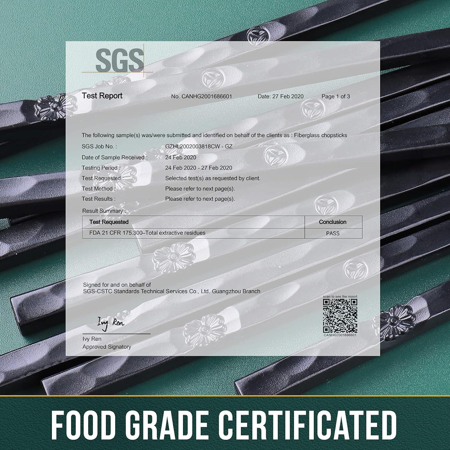 5 Pares de Palillos de Fibra de Vidrio GLAMFIELDS 24,13 cm